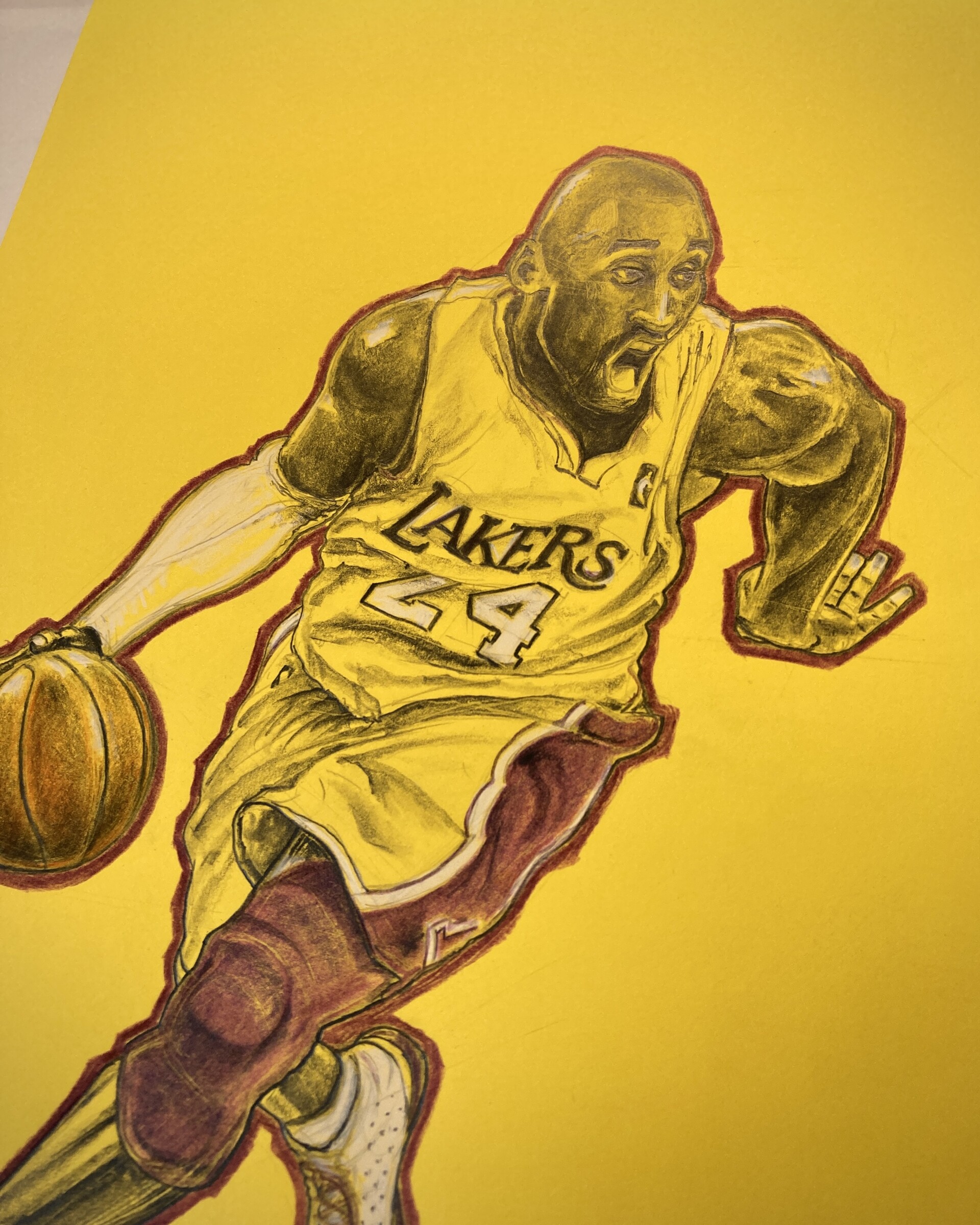 Kobe Bryant Drawing by Bobby Dar  Pixels