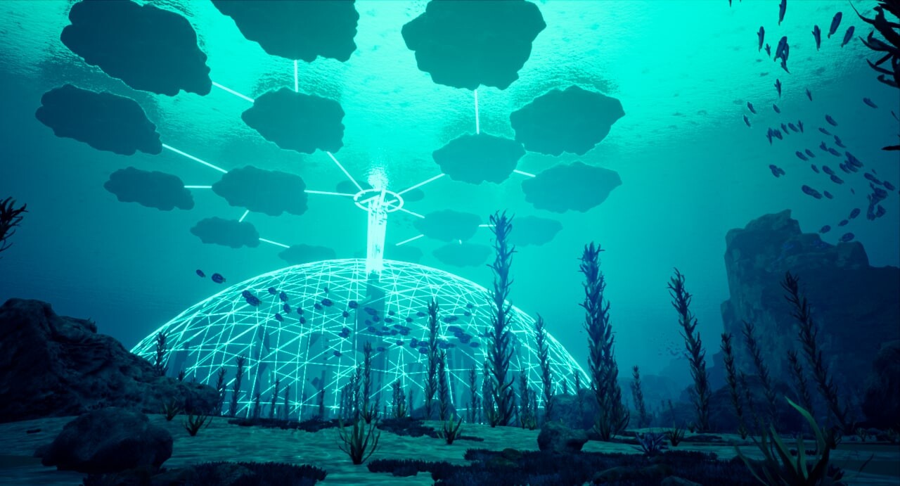 Underwater city environment