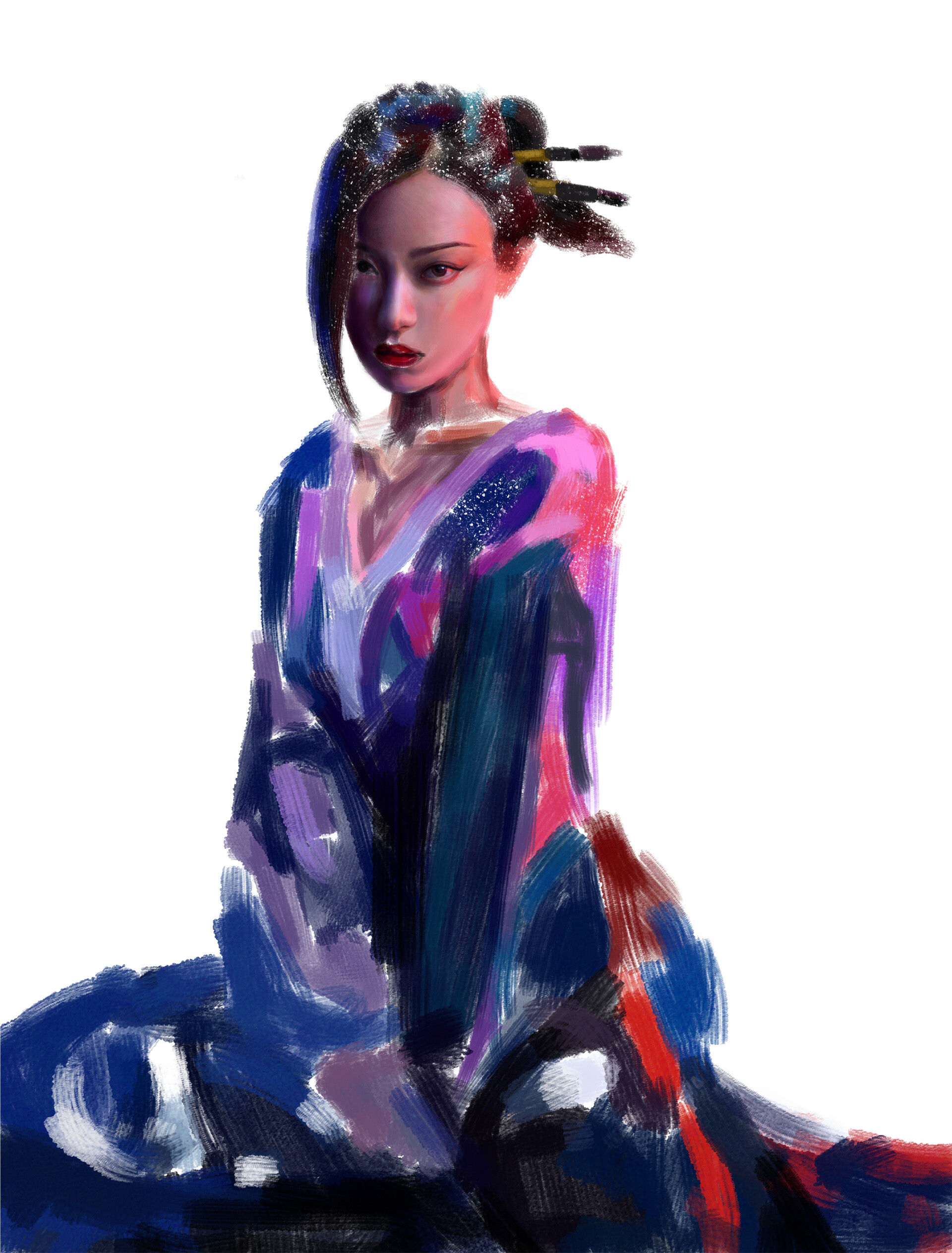 ArtStation - digtal portraitpainting in PS inspired by NINI