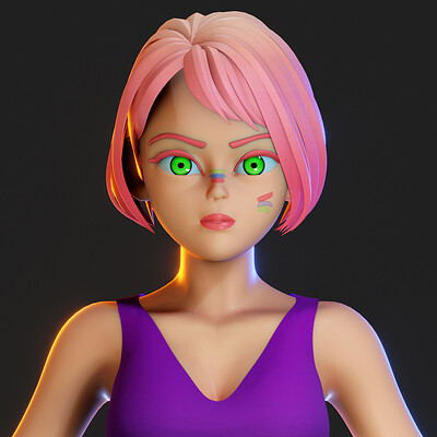 3d Modeling - Girl - Isabella - Blender 3.0