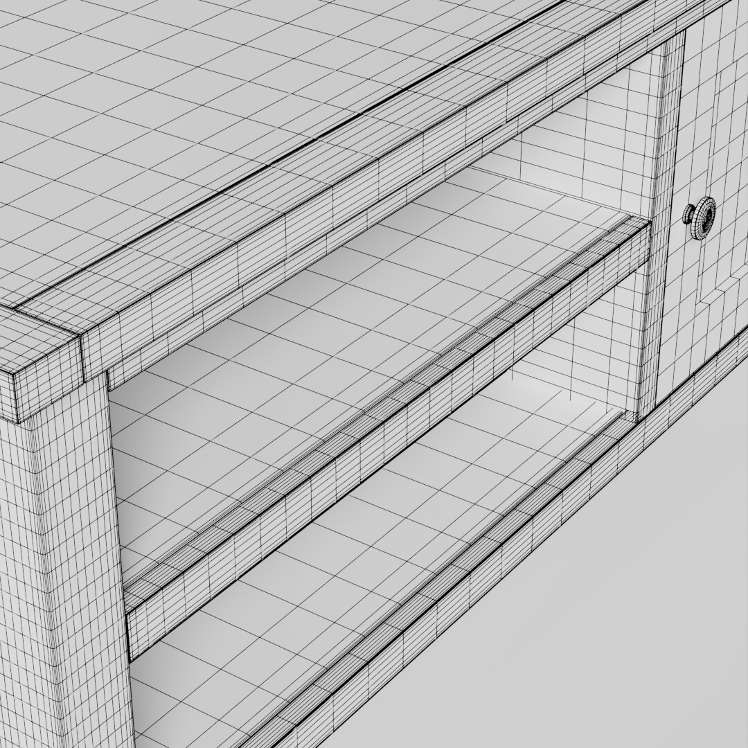 ArtStation 3D Model of Bromley Grey TV Stand