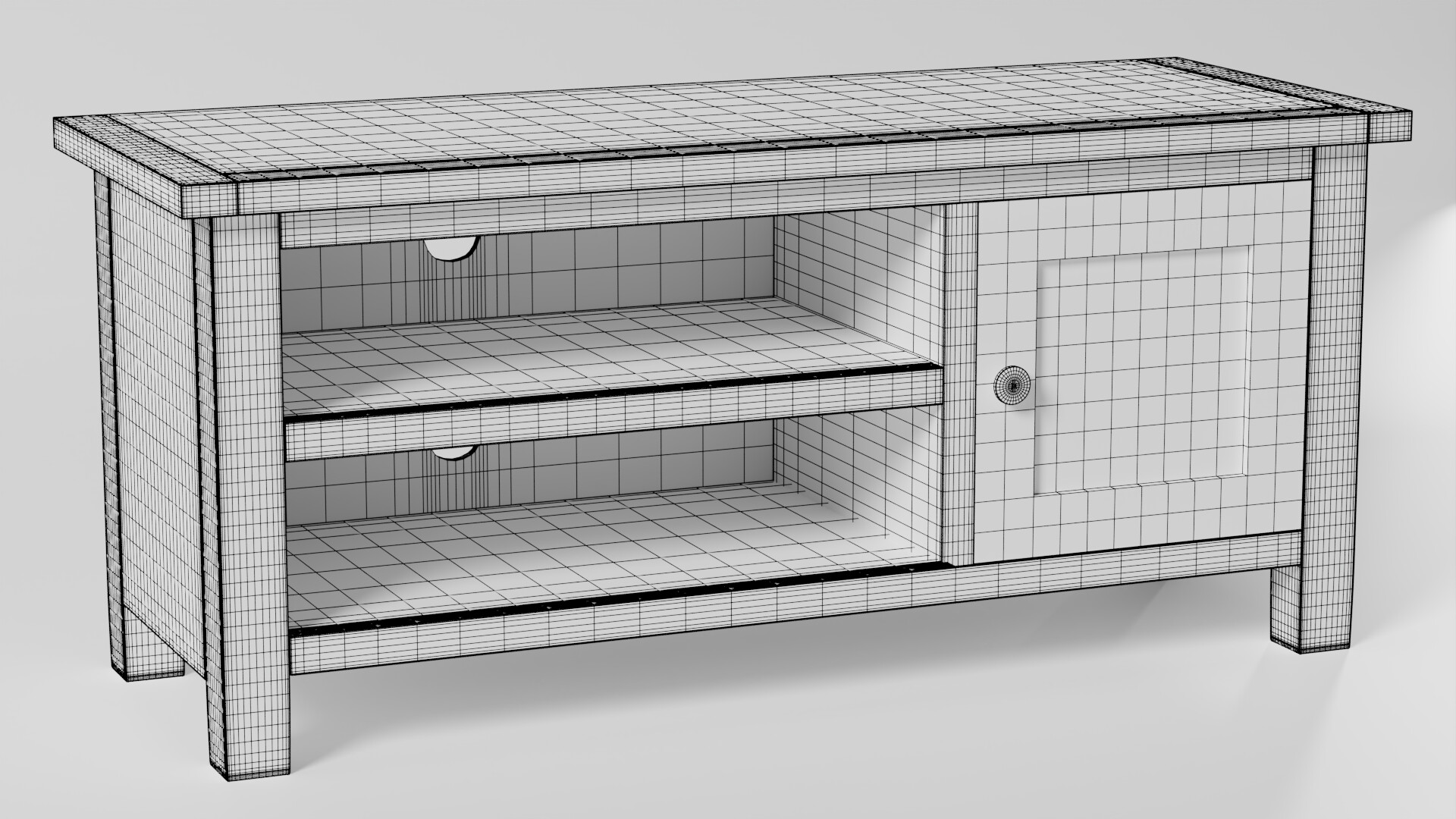 Bromley grey top tv stand
