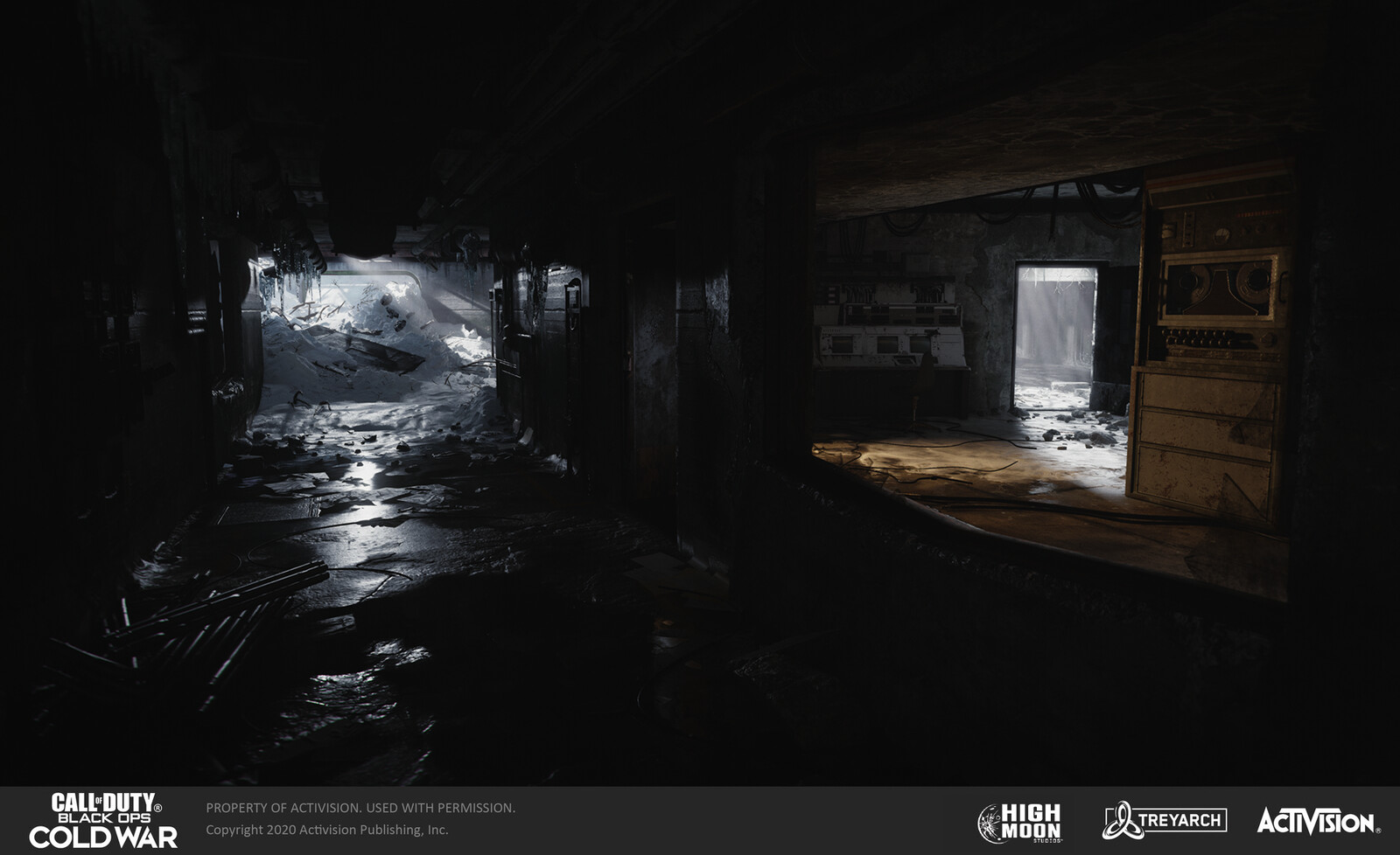 Showcasing different player pathways in stealth sections.