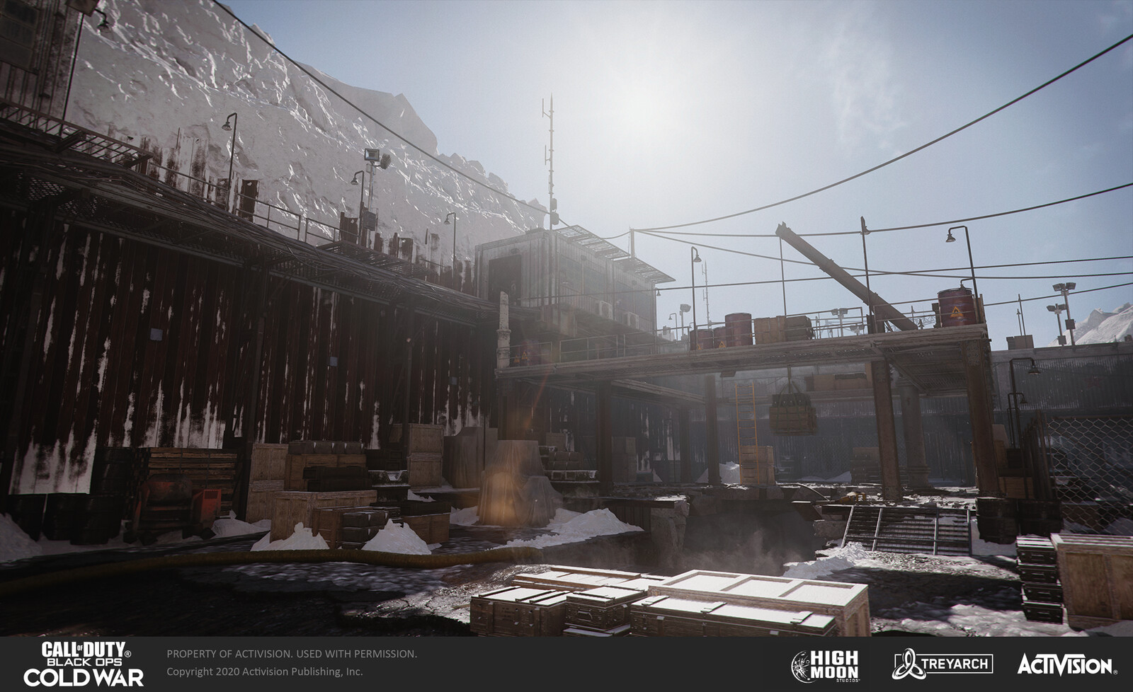 The exterior of the excavation - I was responsible for atmospheric fog and sun settings.