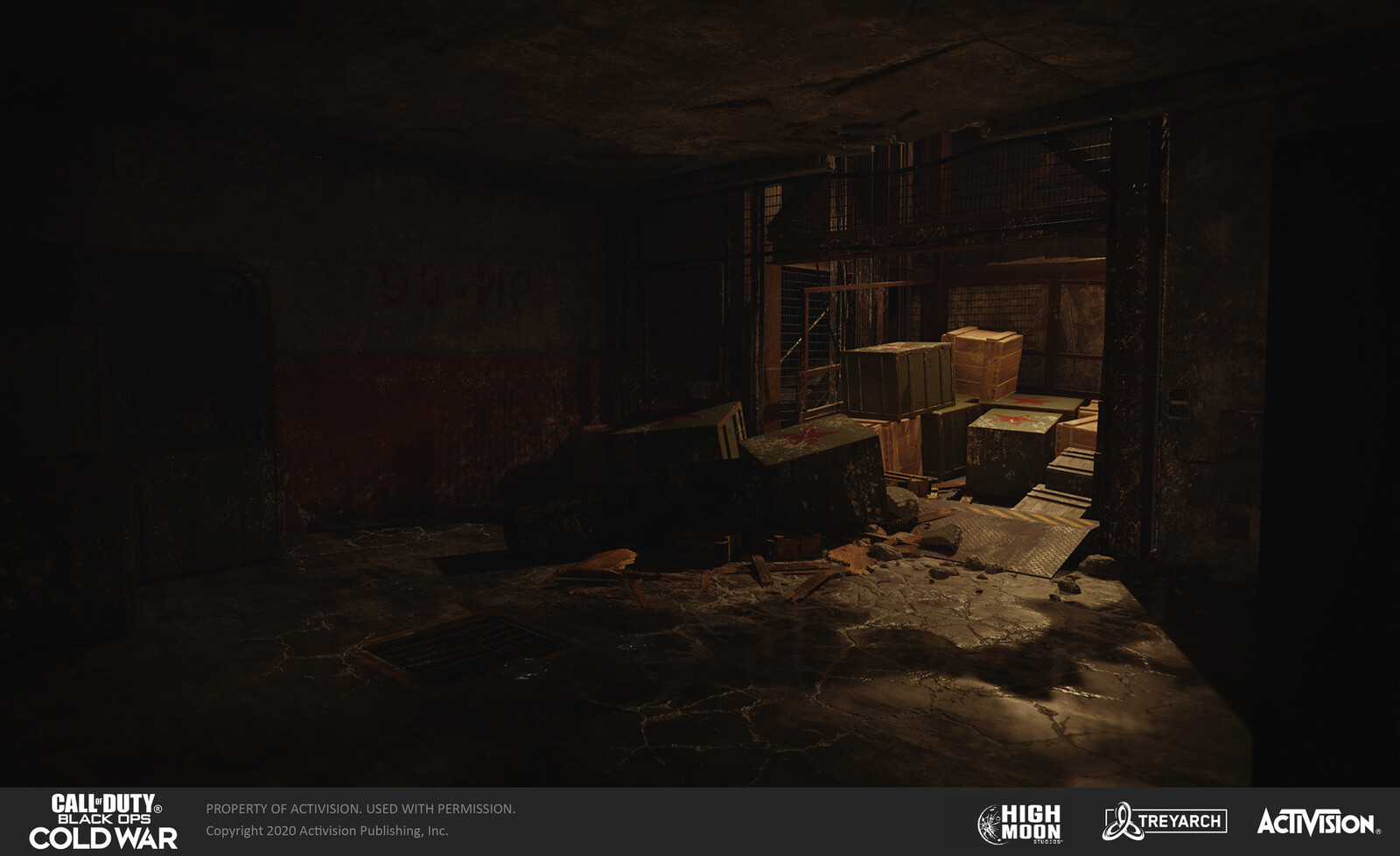 Entrance to the elevator shaft.