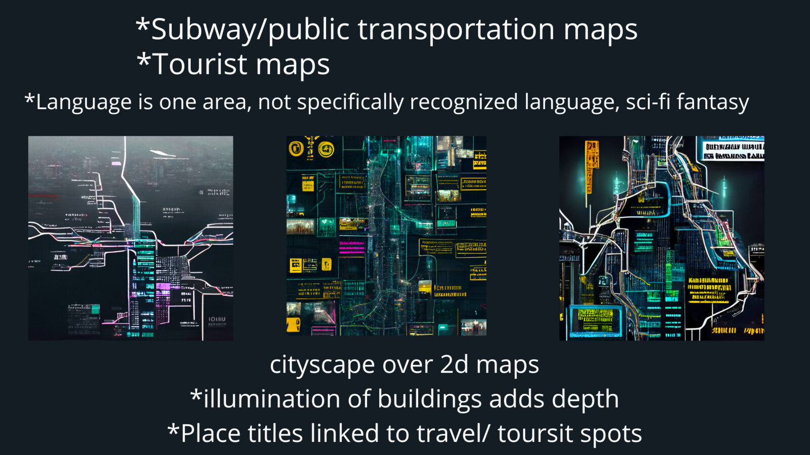 Cyber Tech City concept art / designs