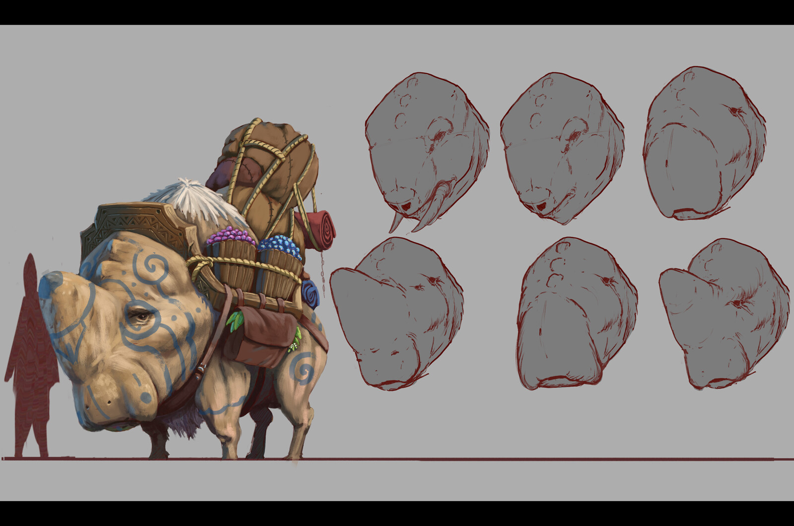 Concept art and stuy of the beast Final