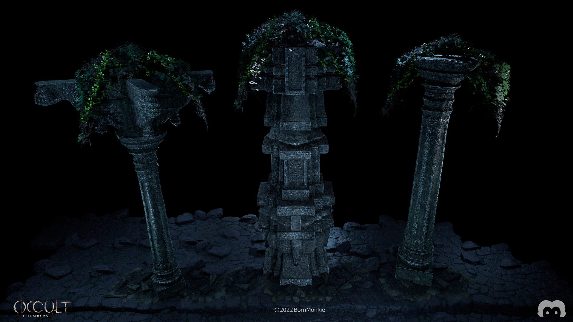 BornMonkie Occult Chambers Pillars(2) UE5UNREAL ENGINE