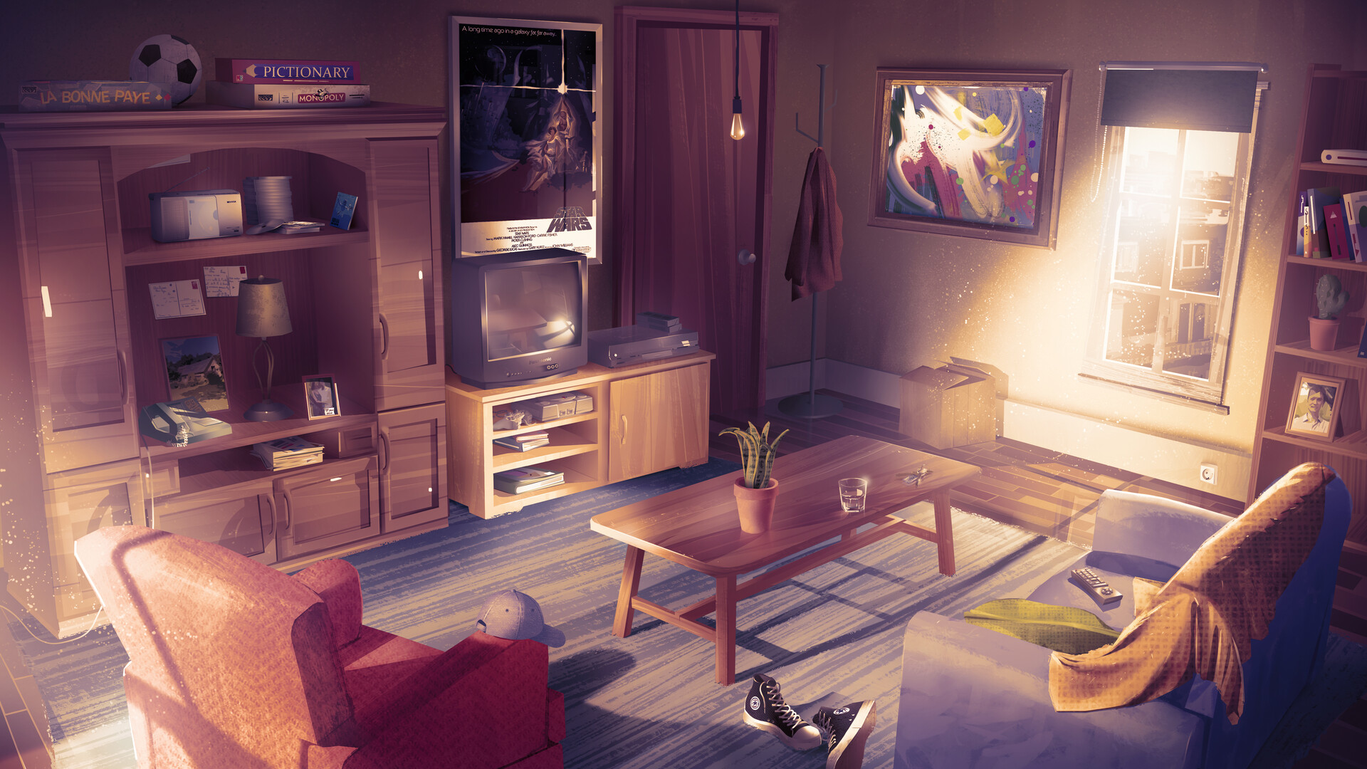 japanese anime house - Google Search | Living room background, Room, Anime  room