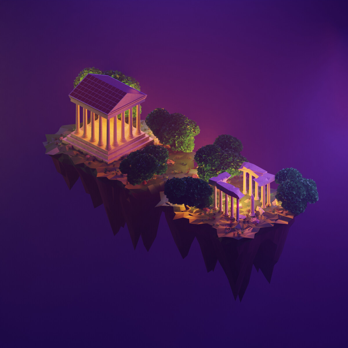 ArtStation - Floating Island Arena