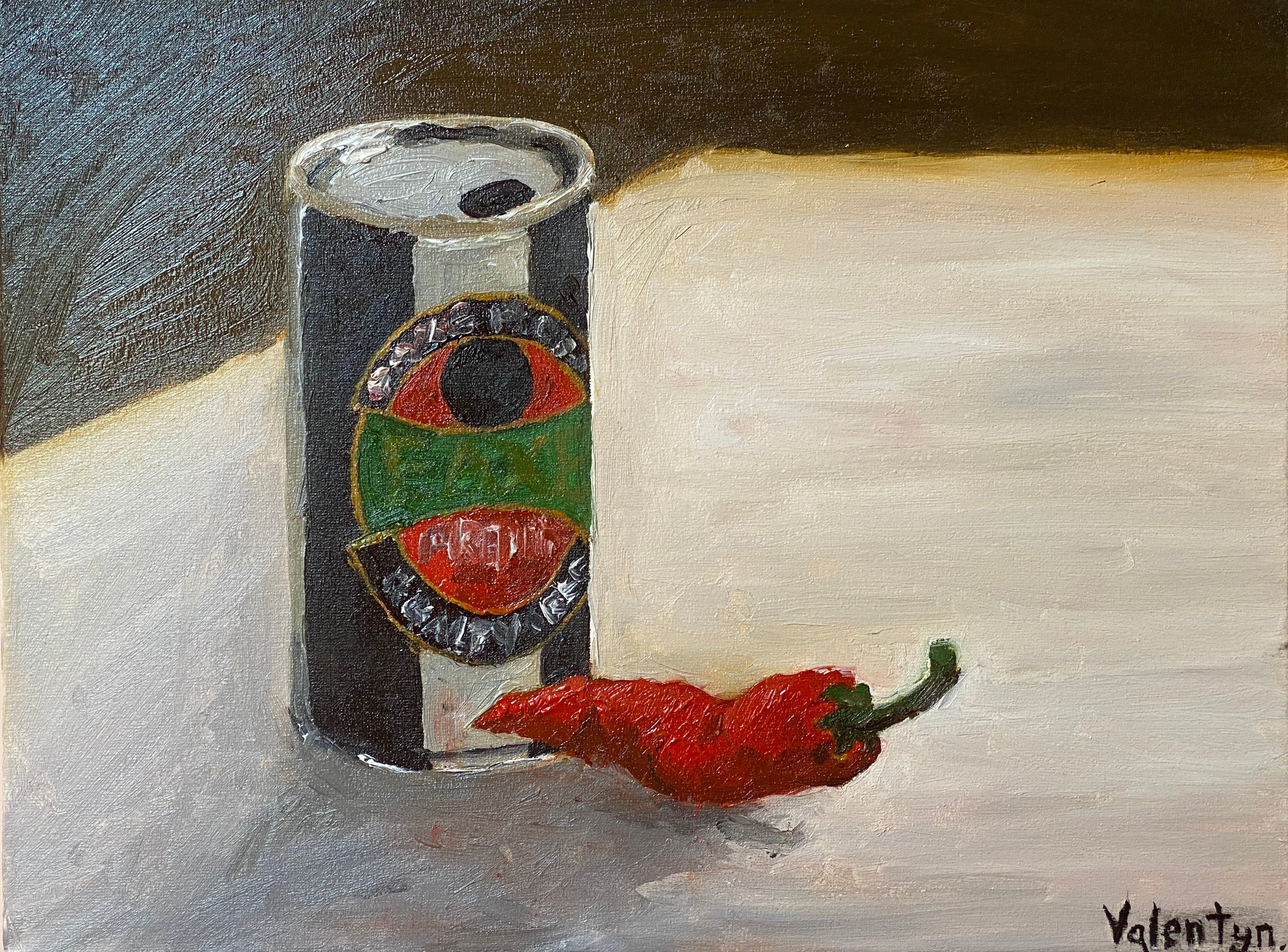 Beer and pepper still-life
30x40