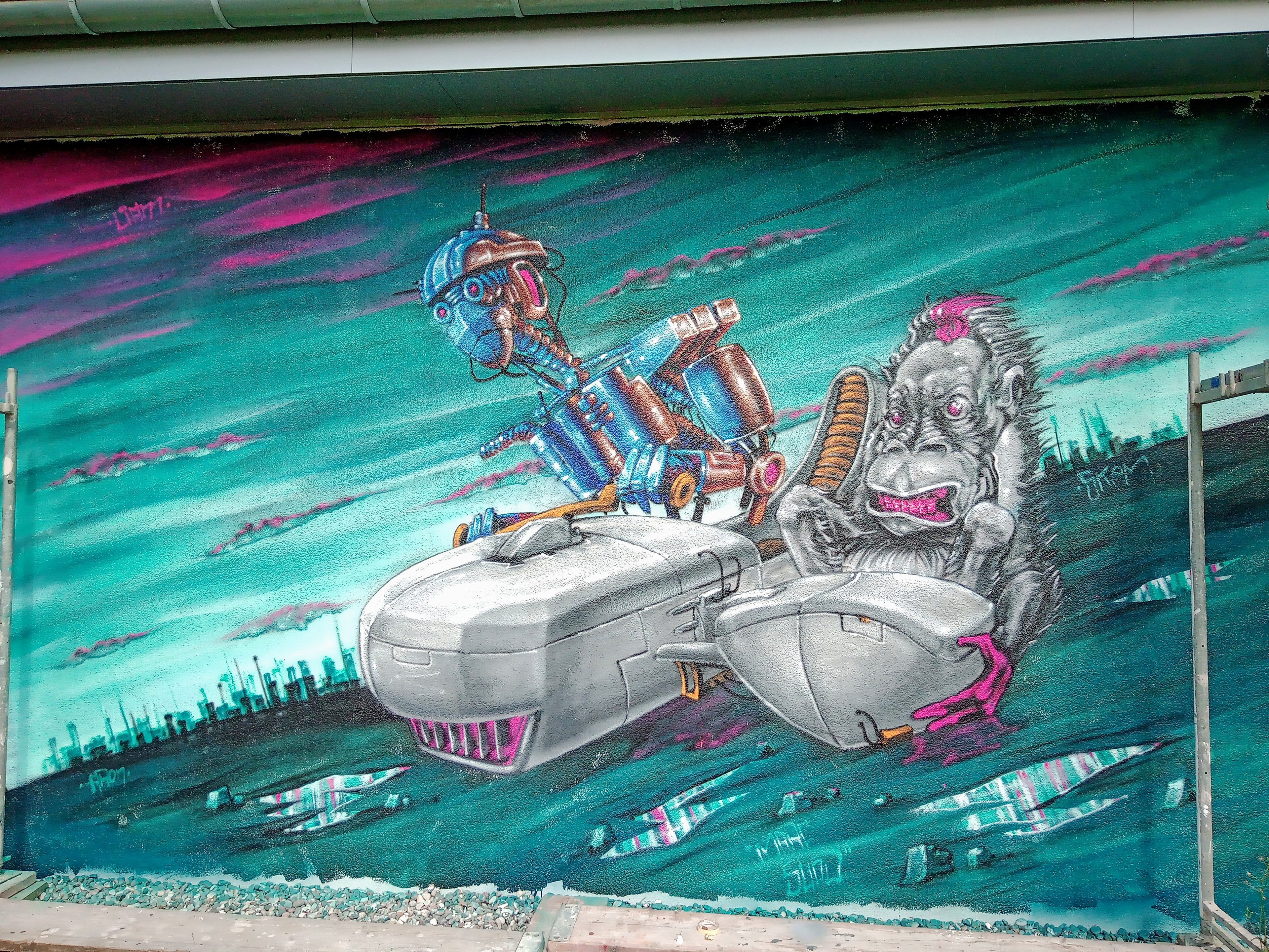 Speed bot for the rush ... spray paint in Greifswald, Germany