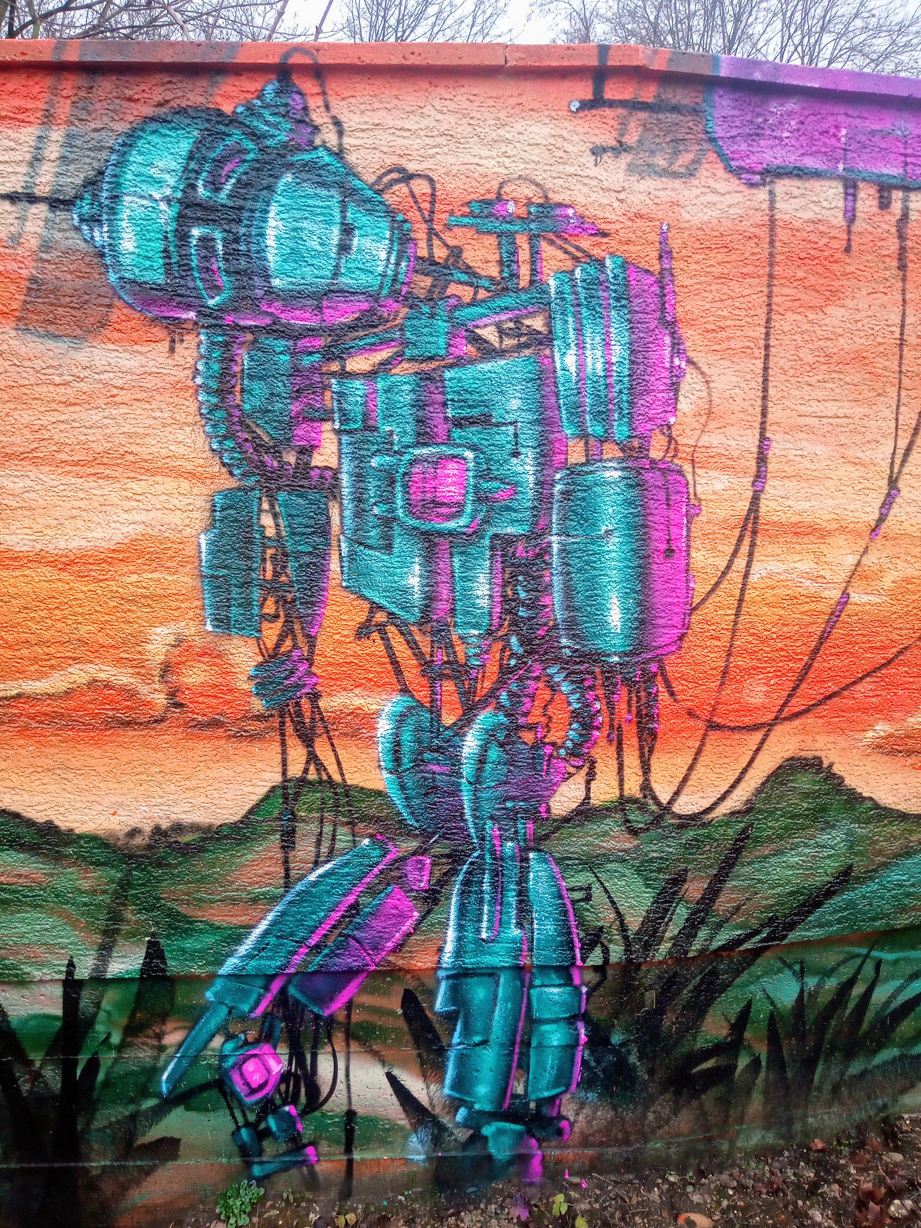 Alone robot ... spray paint in Augsburg, Germany