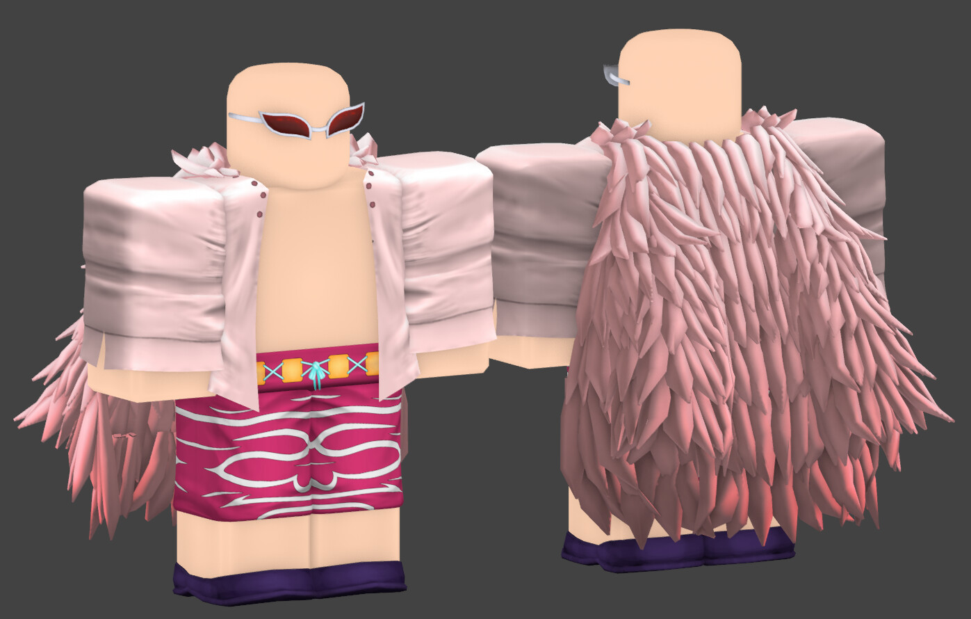 How to make Doflamingo outfit in roblox 