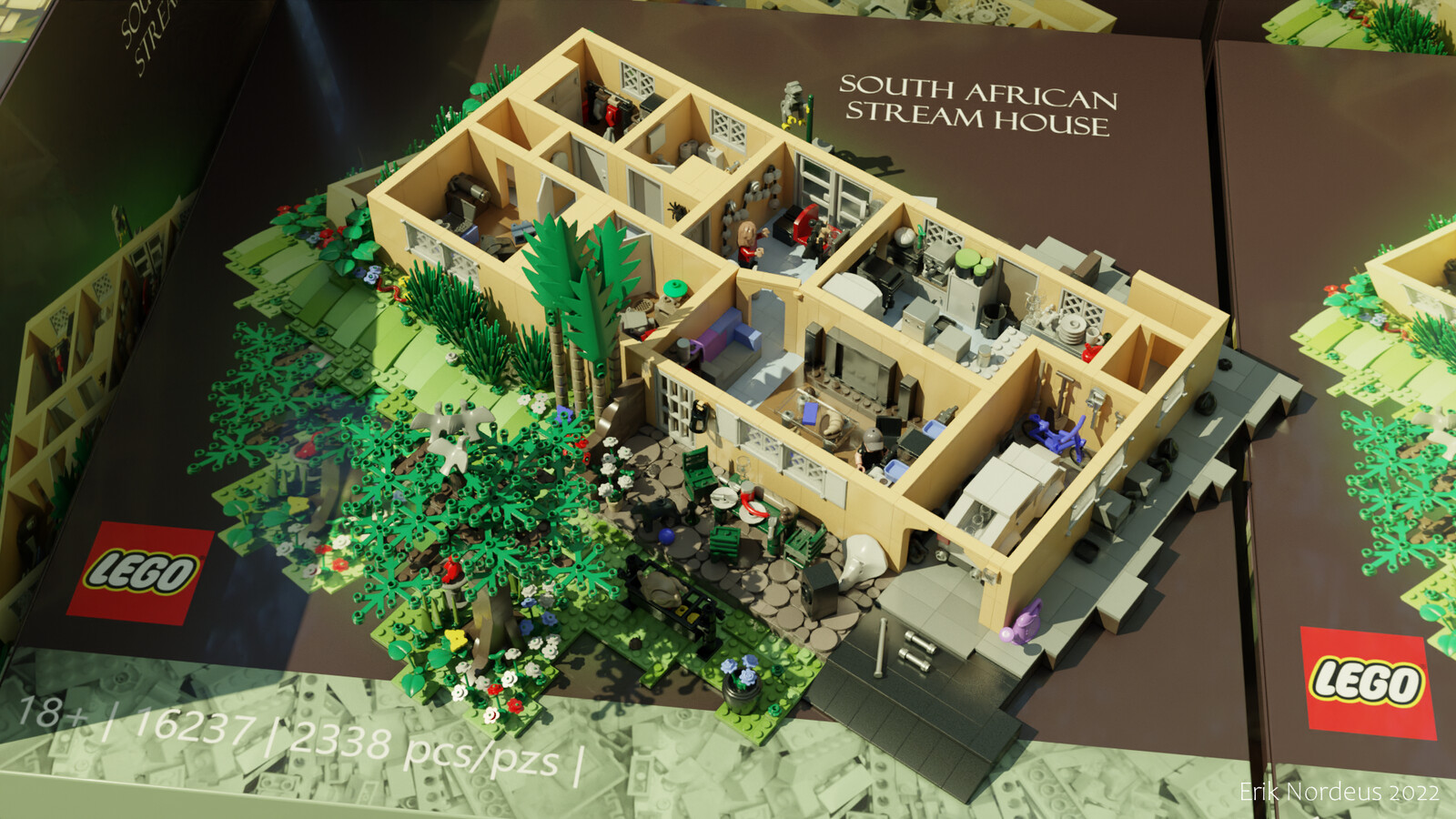 LEGO set South Africa "Stream house." The house consists of 2338 LEGO bricks.
