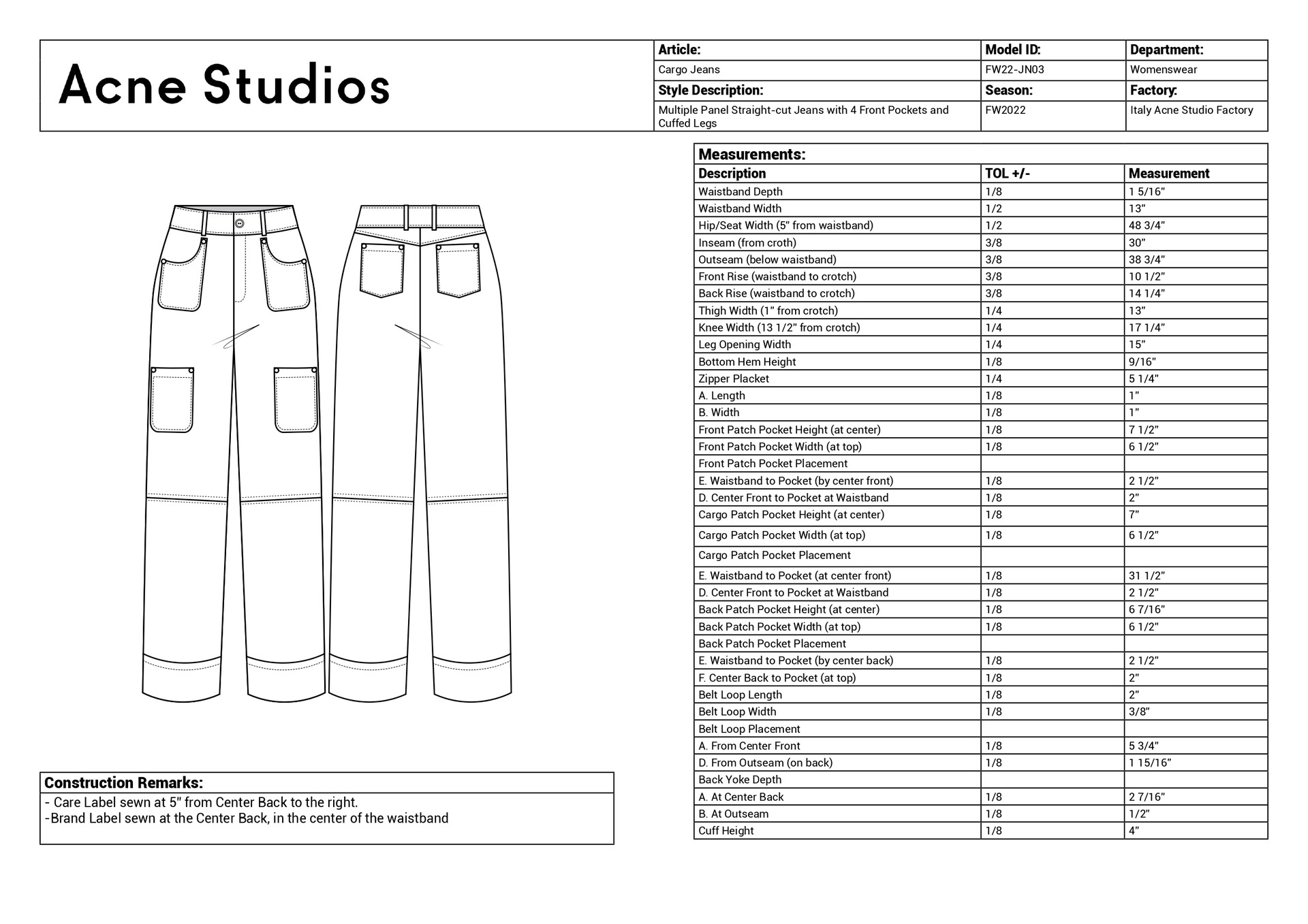 Acne Jeans Size Chart Baggy Fit Jeans 1981F Mid Blue – Club21 Thailand