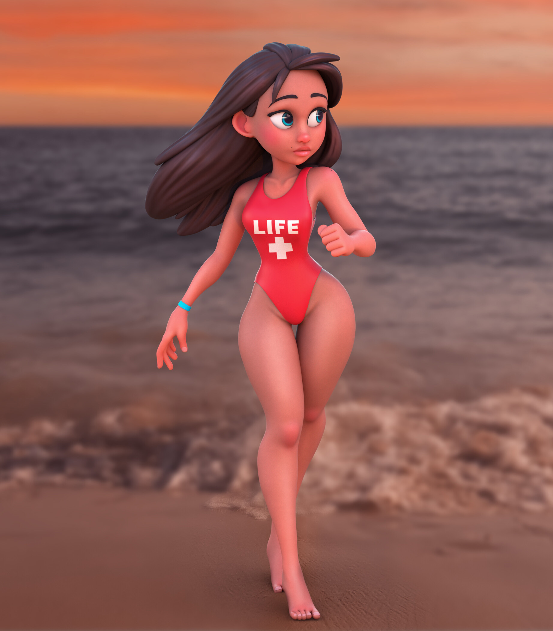 Disney top lifeguard swimsuit