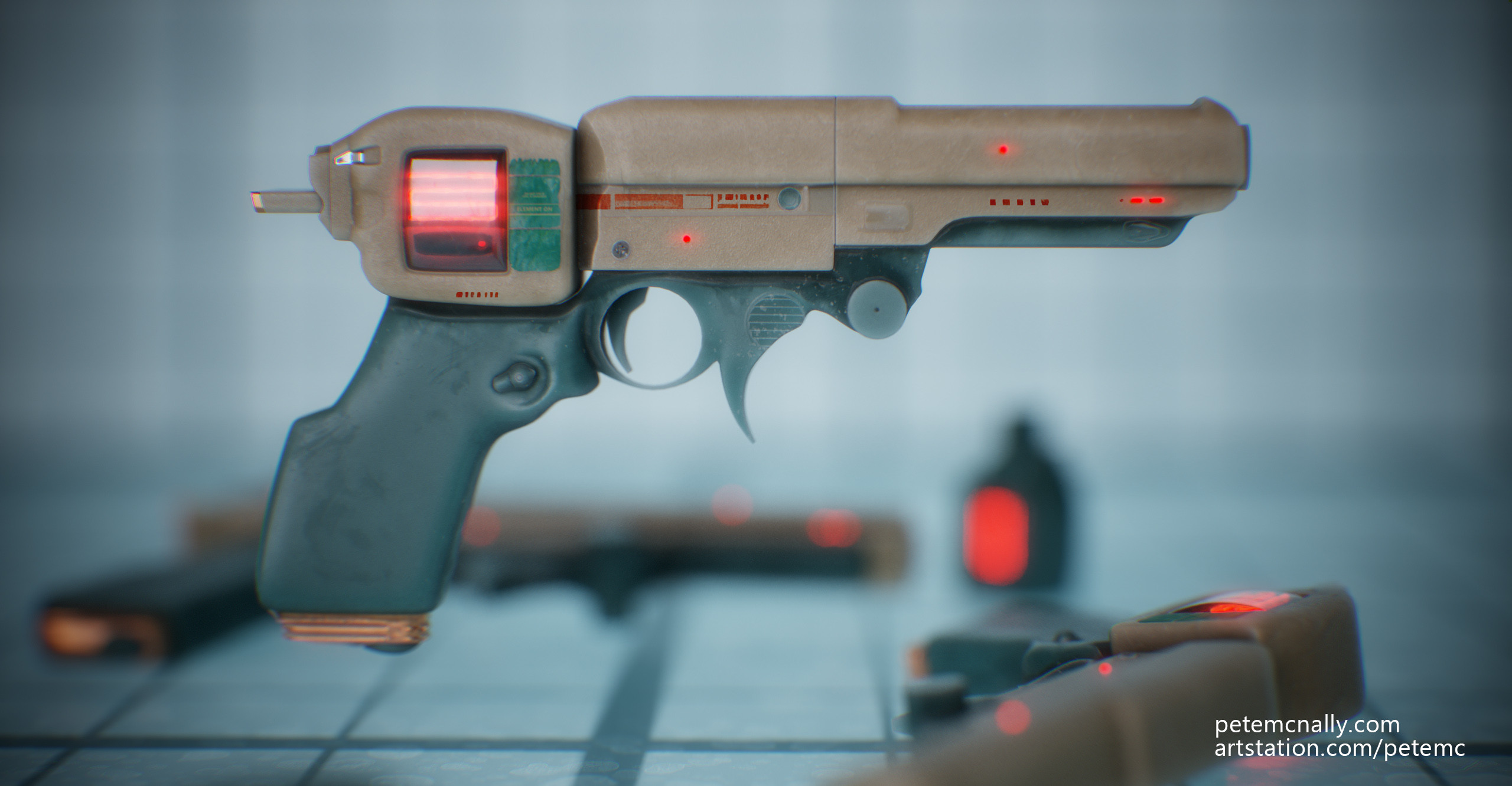 Primary pass in Substance Painter, plastic materials, rendered in Toolbag