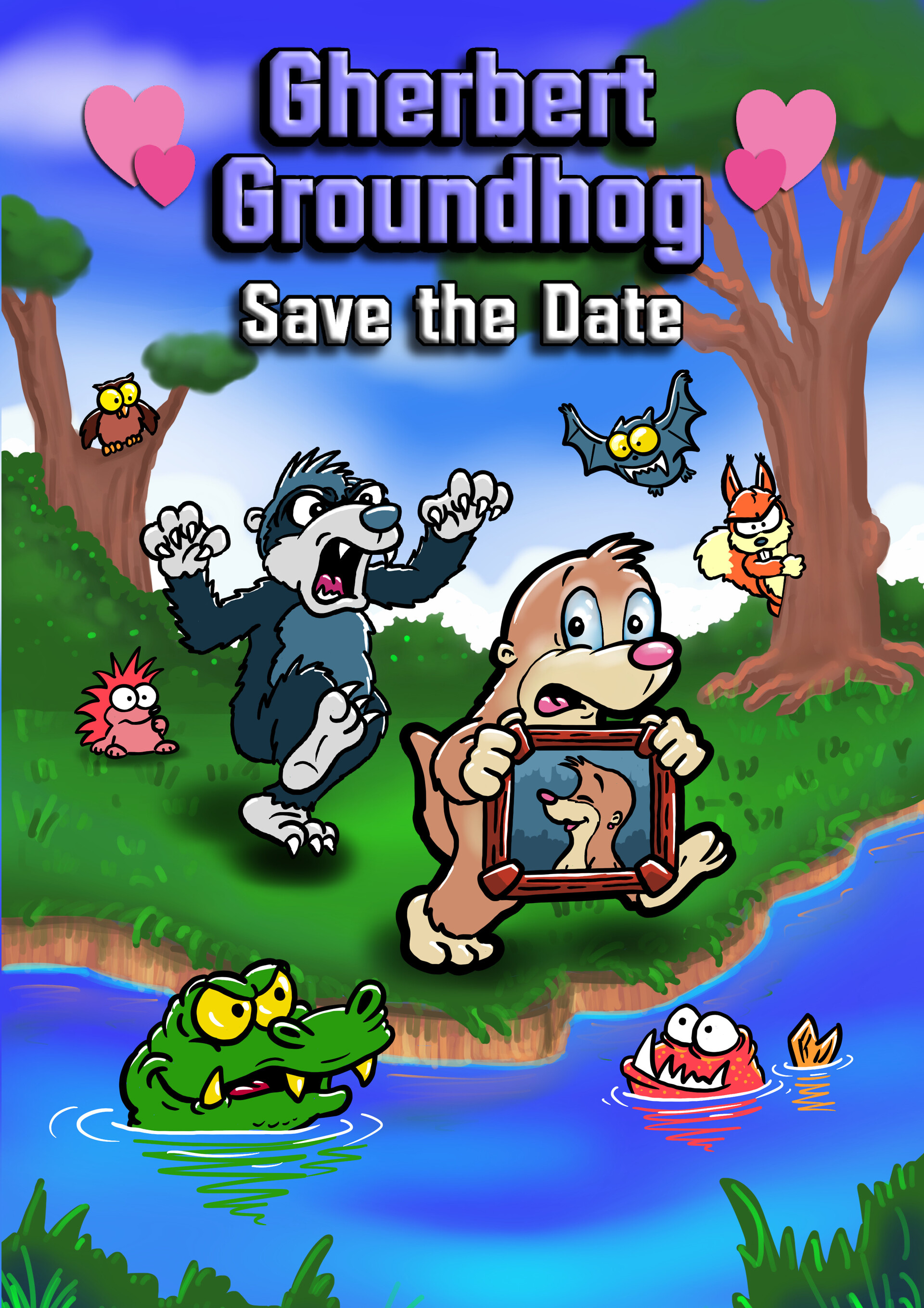 ArtStation Gherbert Groundhog Save the Date Cover art