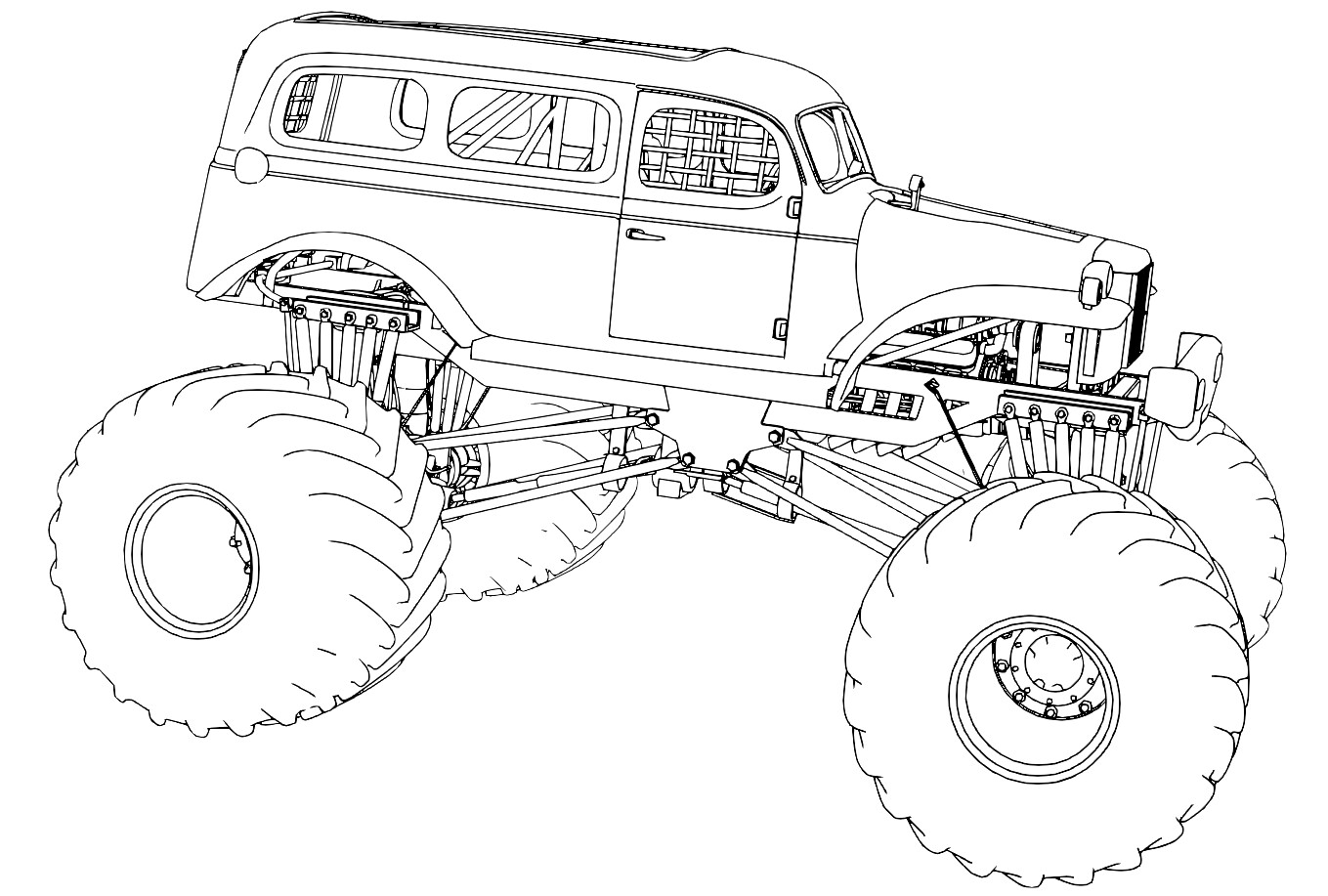 Monster Truck coloring page Hot Wheels 