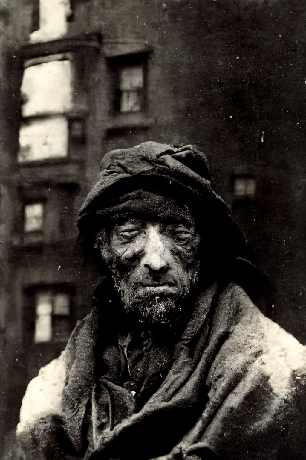 Homeless man
c. 1910
Photograph, ambrotype