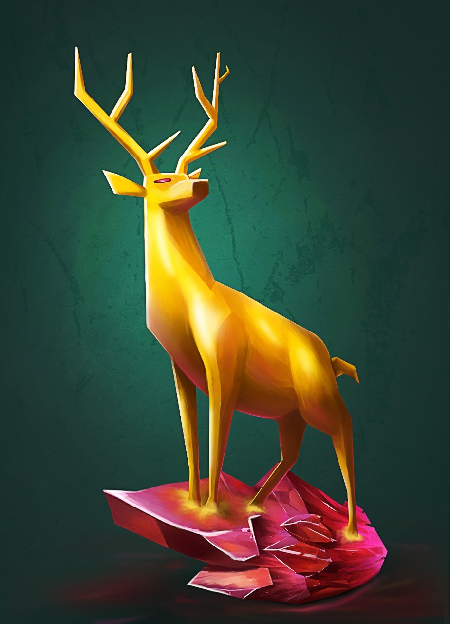 ArtStation - golden deer