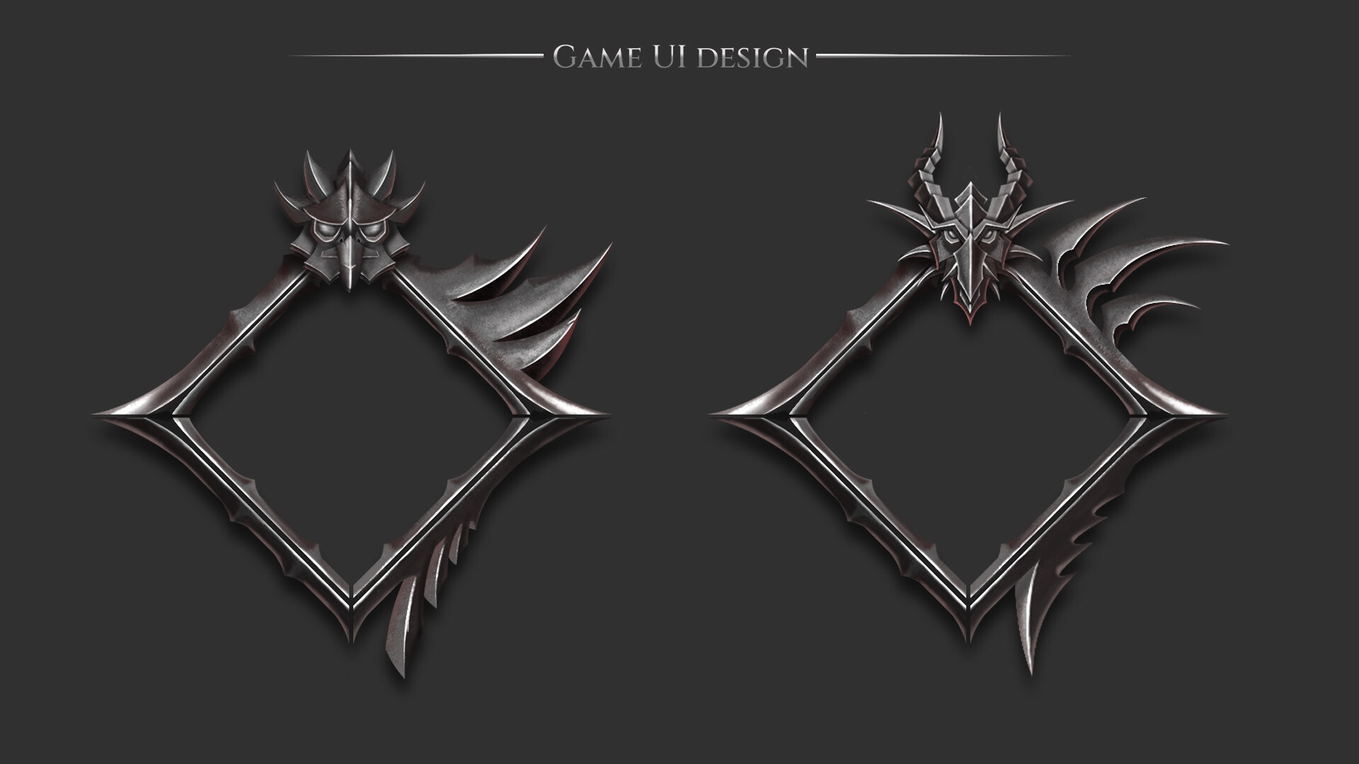 ArtStation Dark fantasy game's UI frames