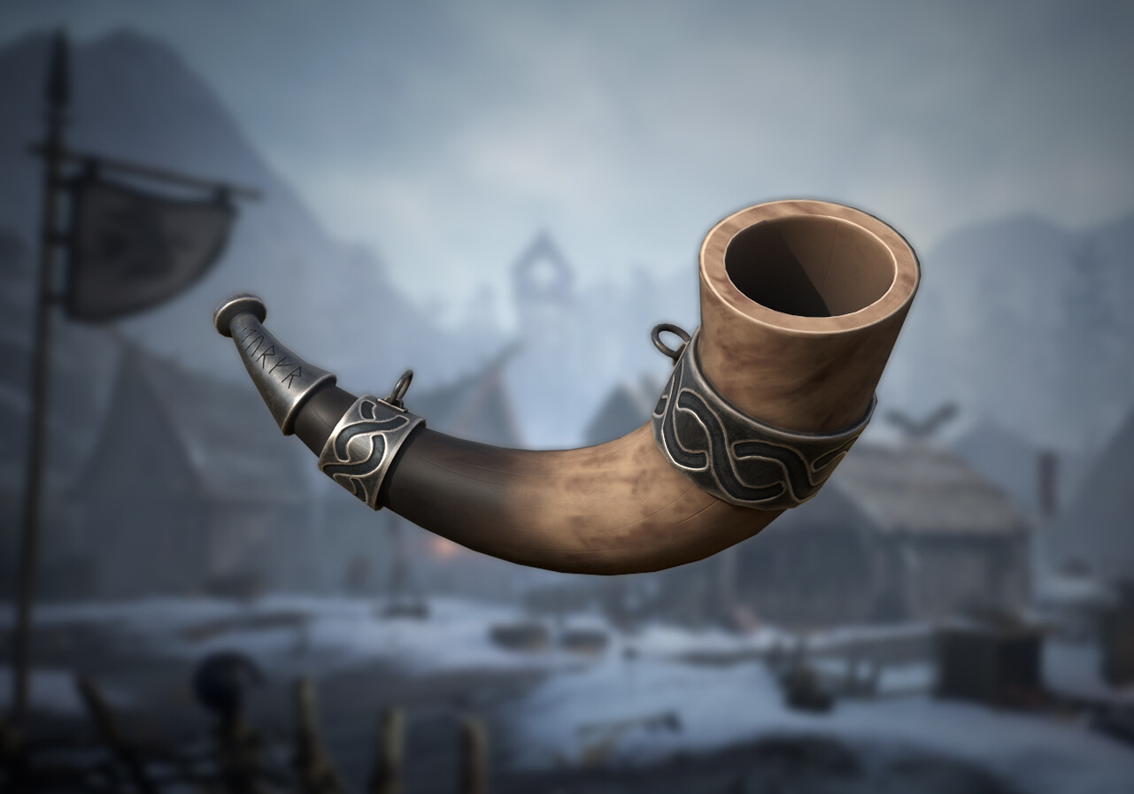 Joaquin Pose Viking War Horn