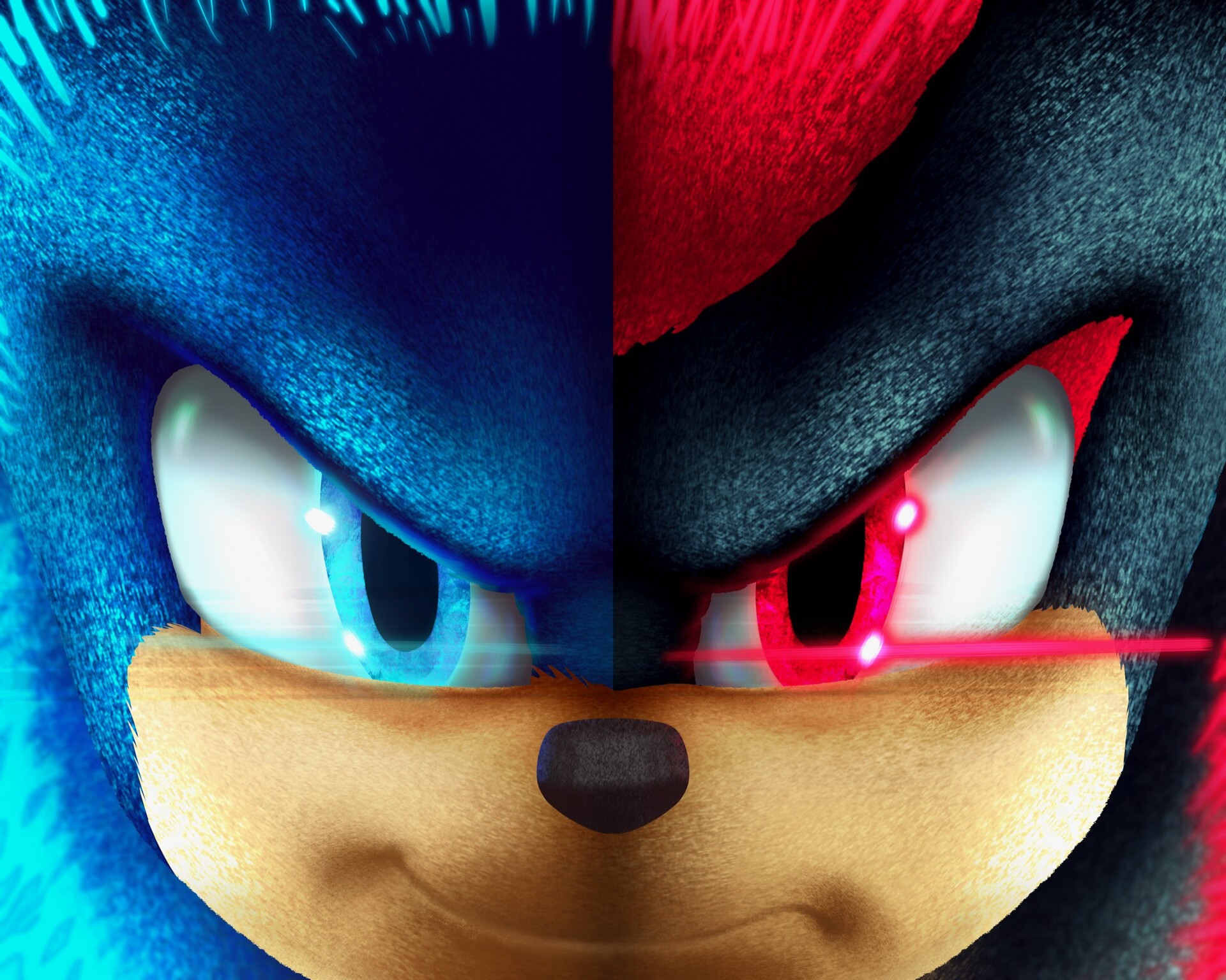 ArtStation - Shadow vs Sonic