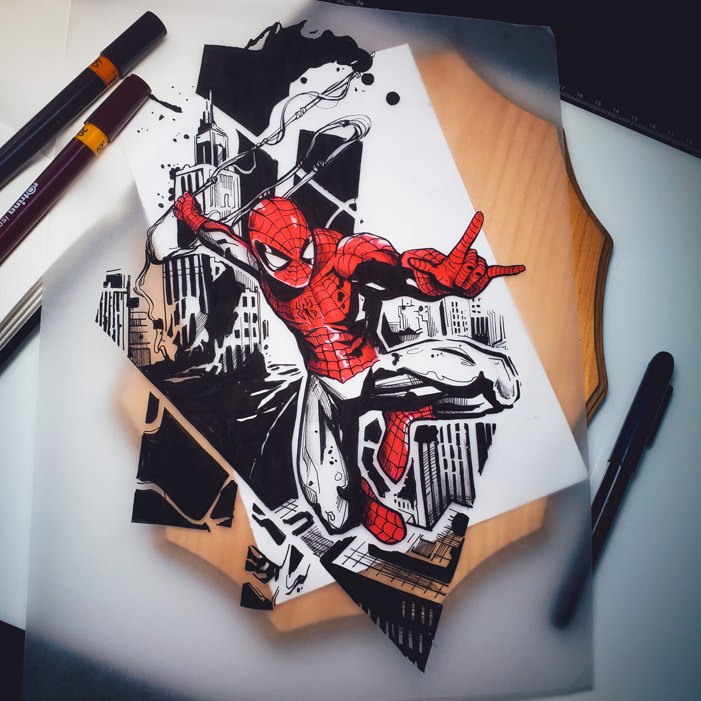 ArtStation - Spiderman Flash Tattoo Design