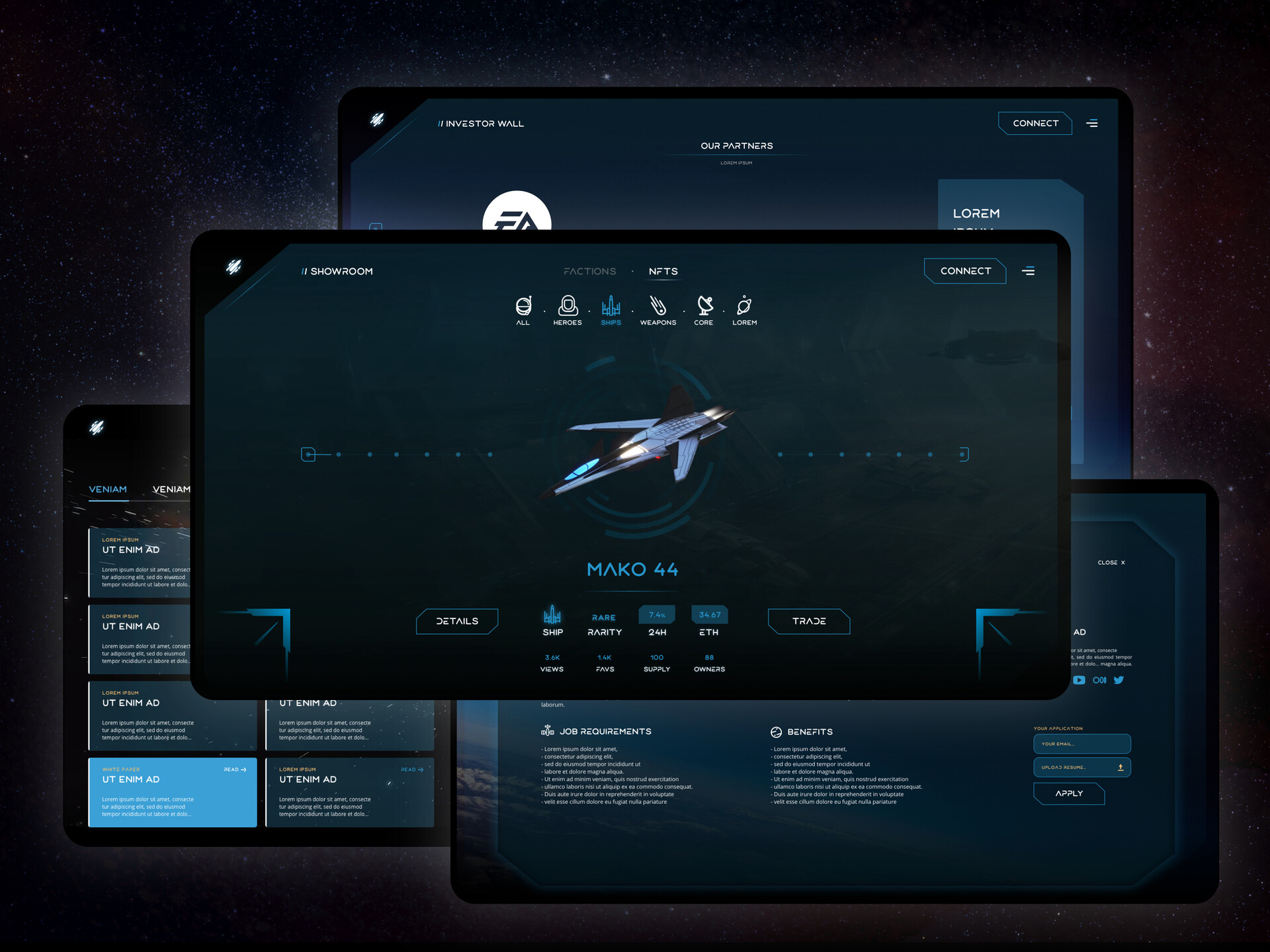 ArtStation - Galaxy Blitz NFT P2E Game | UX/UI Design