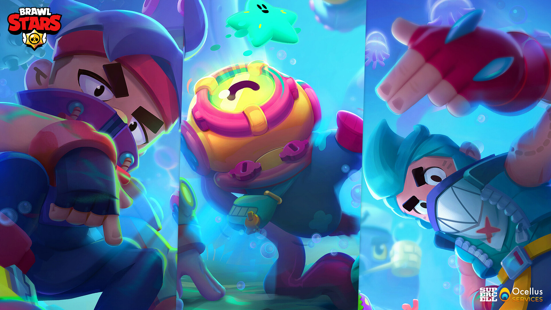Brawl loading screen. Brawl Stars загрузочный экран. 13 Сезон БРАВЛ. Brawl Stars главный экран. Deep Sea Brawl.