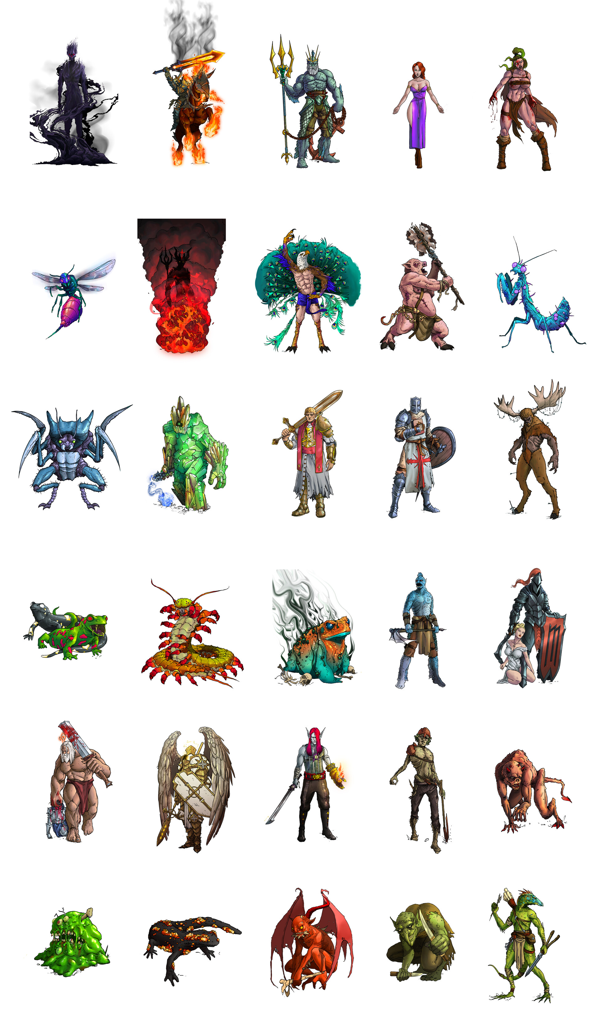 ArtStation Fantasy table top game illustrations