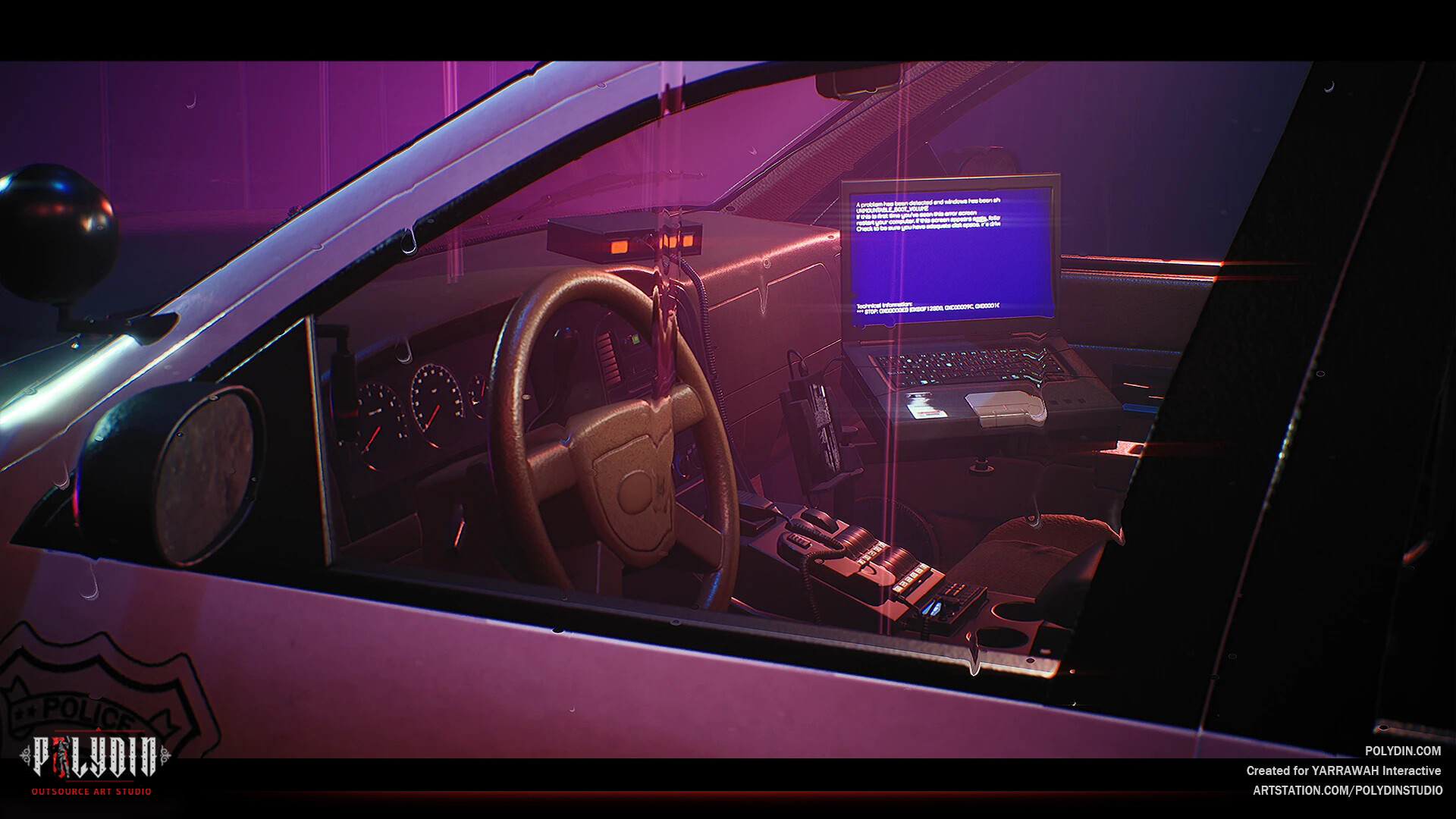 police car computer screen