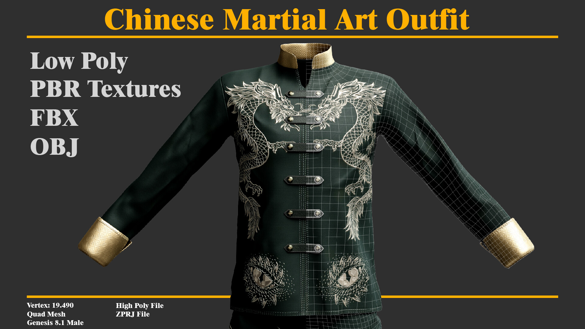 ArtStation Chinese Martial Art Outfit
