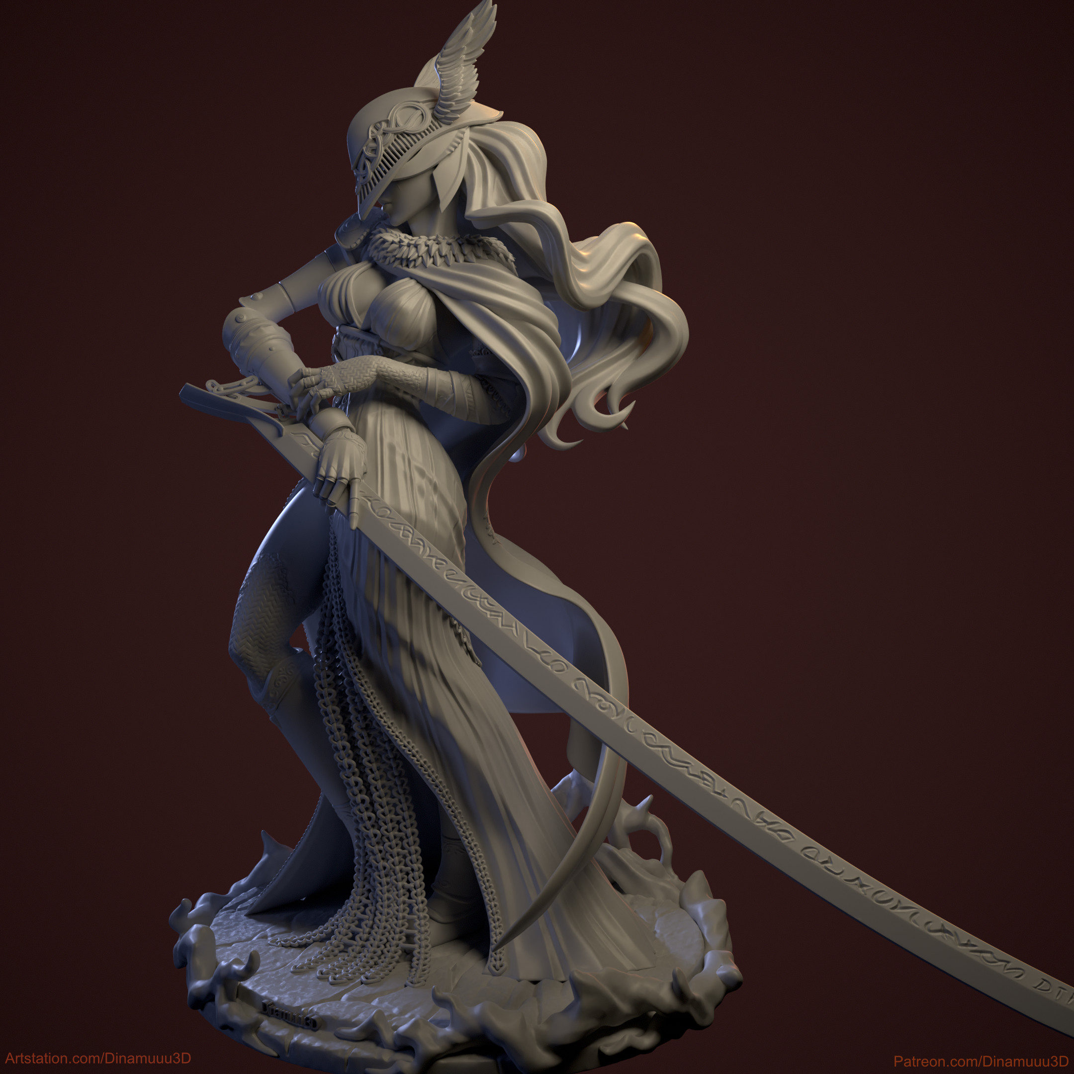 Dinamuuu 3D - Malenia 3D Print Model STL