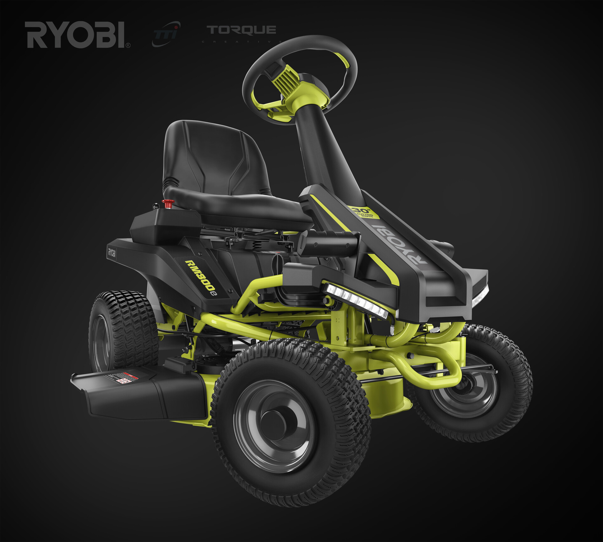 Jake Maas Ryobi 30in Electric Riding Mower