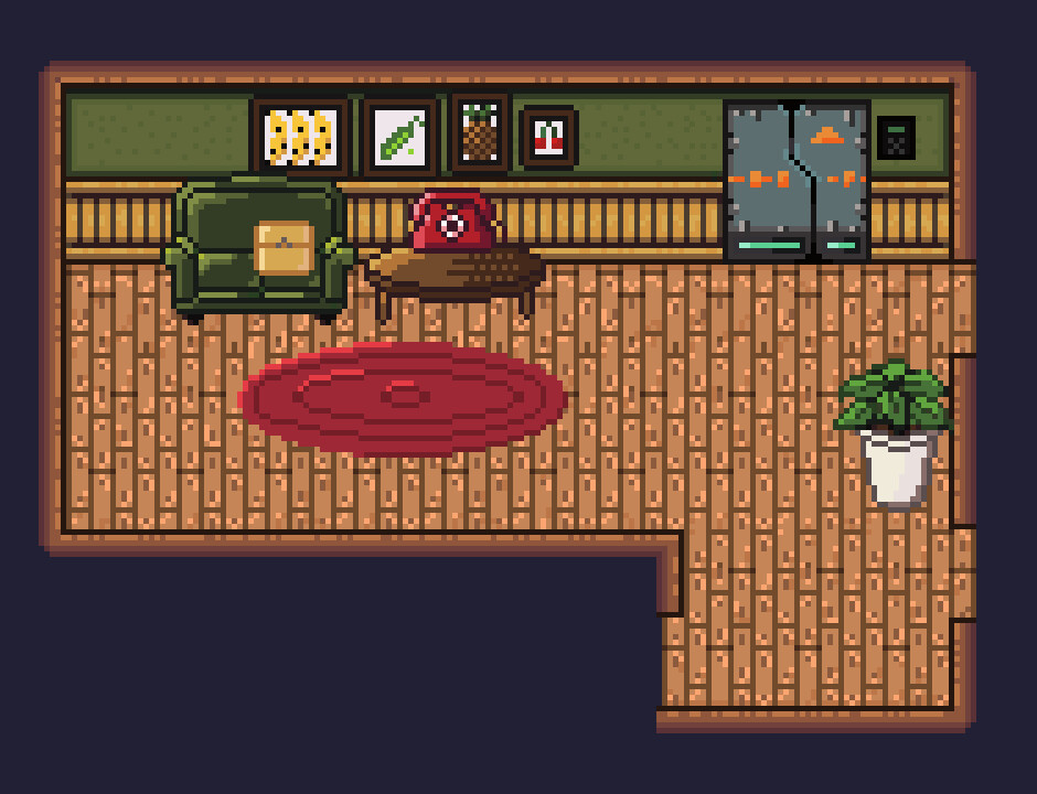 ArtStation - Top-down living room