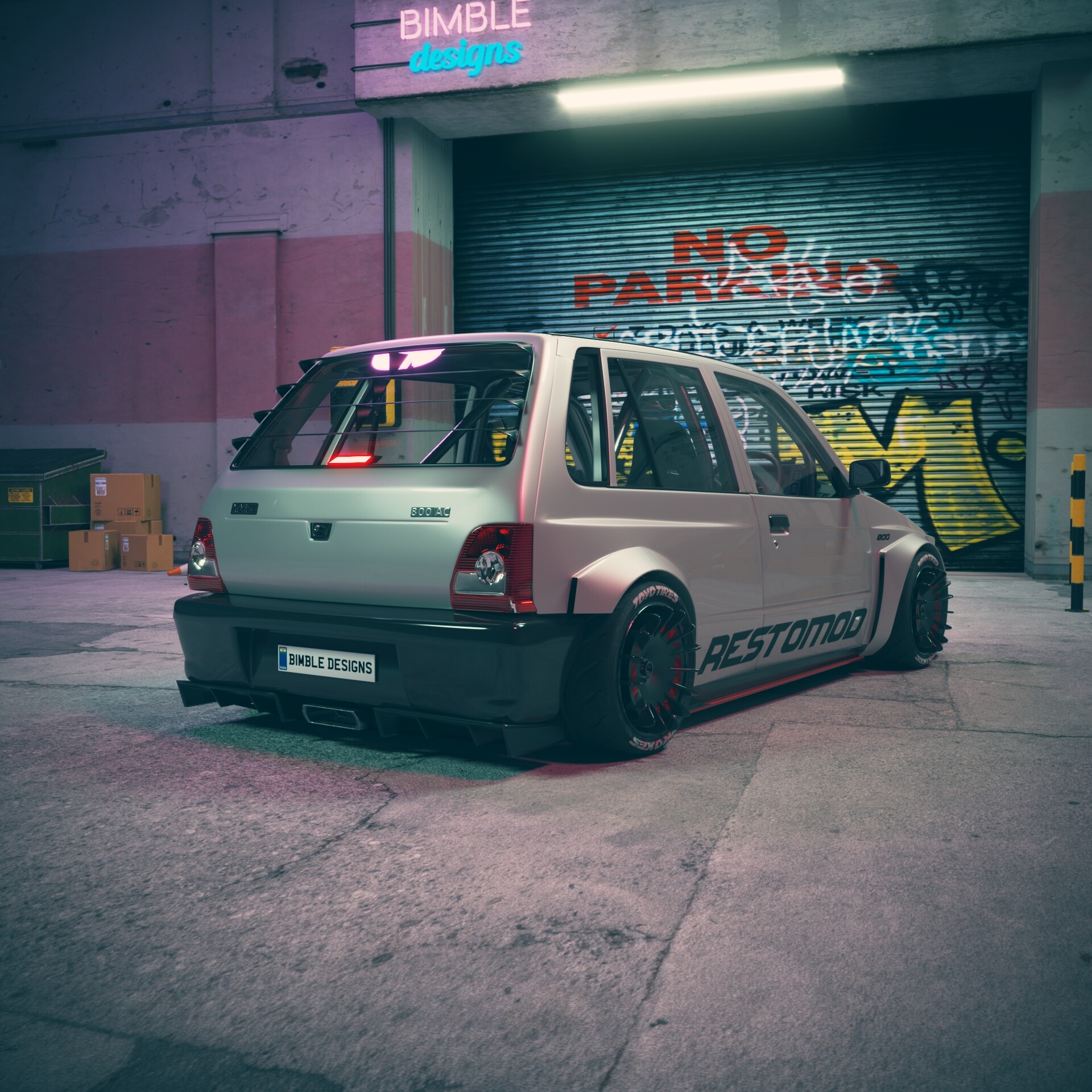 ArtStation Maruti 800 Restomod
