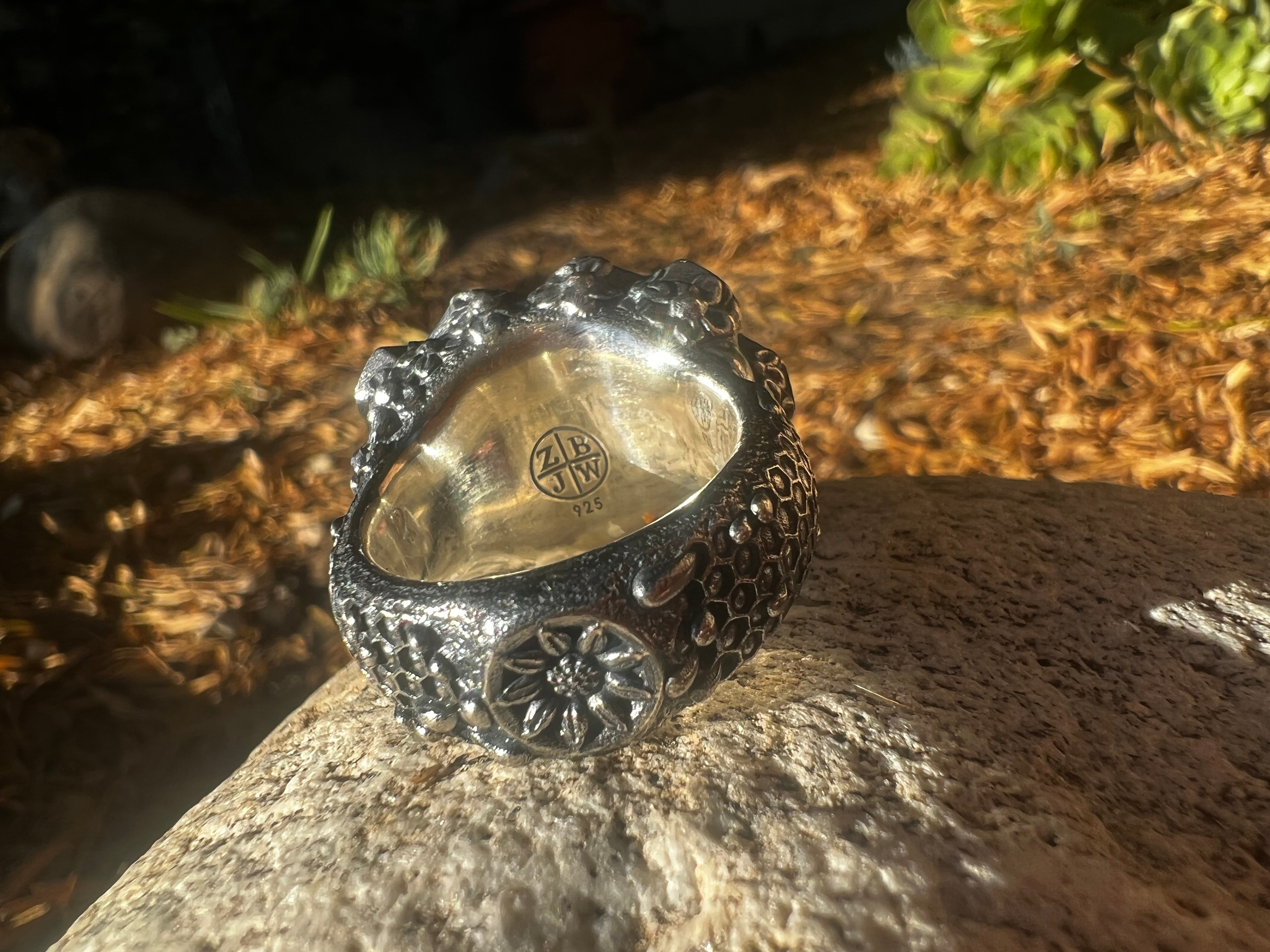 photo of final ring cast in sterling silver