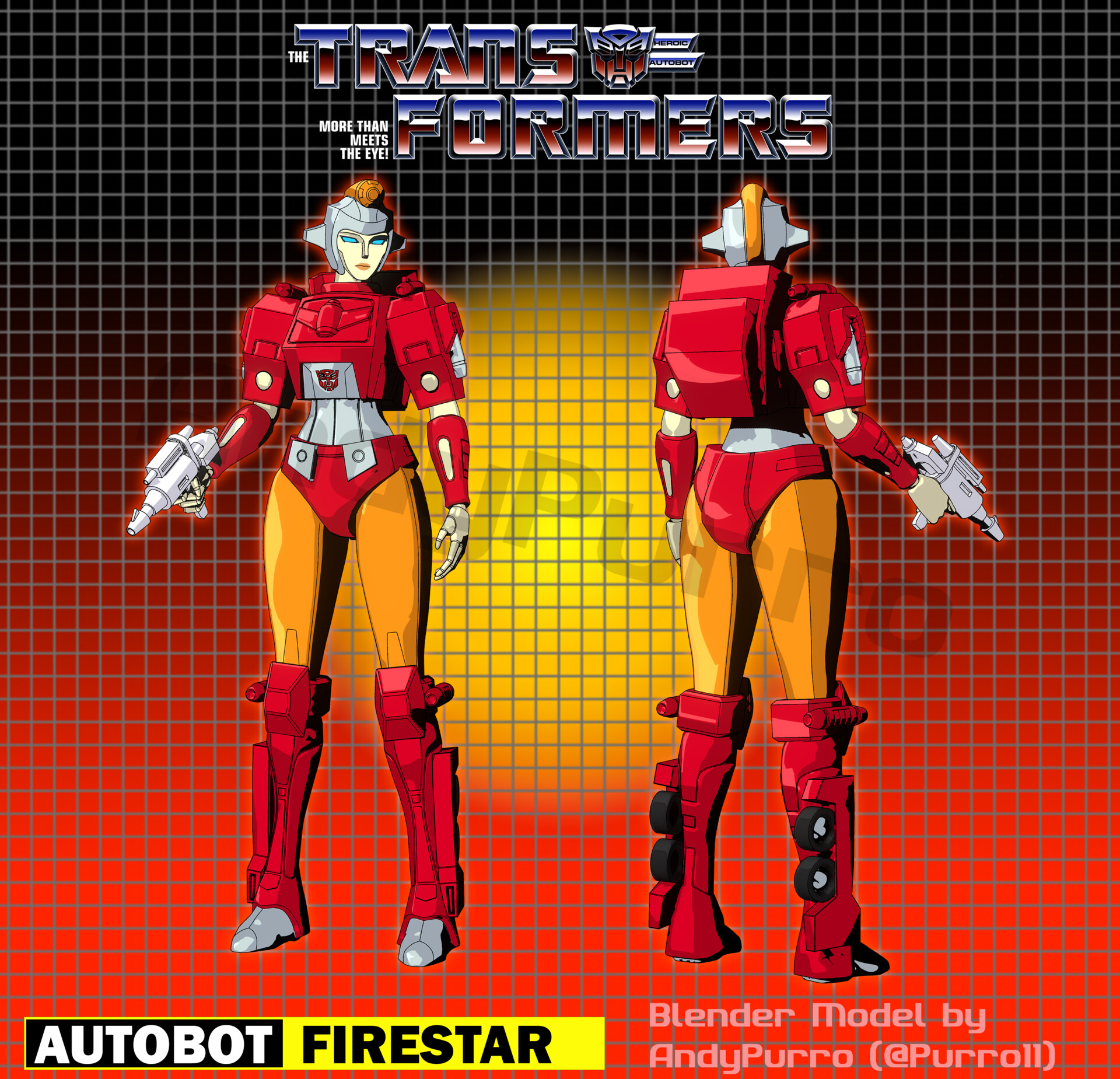 ArtStation Transformers G1 Firestar Overhaul [Blender Model]