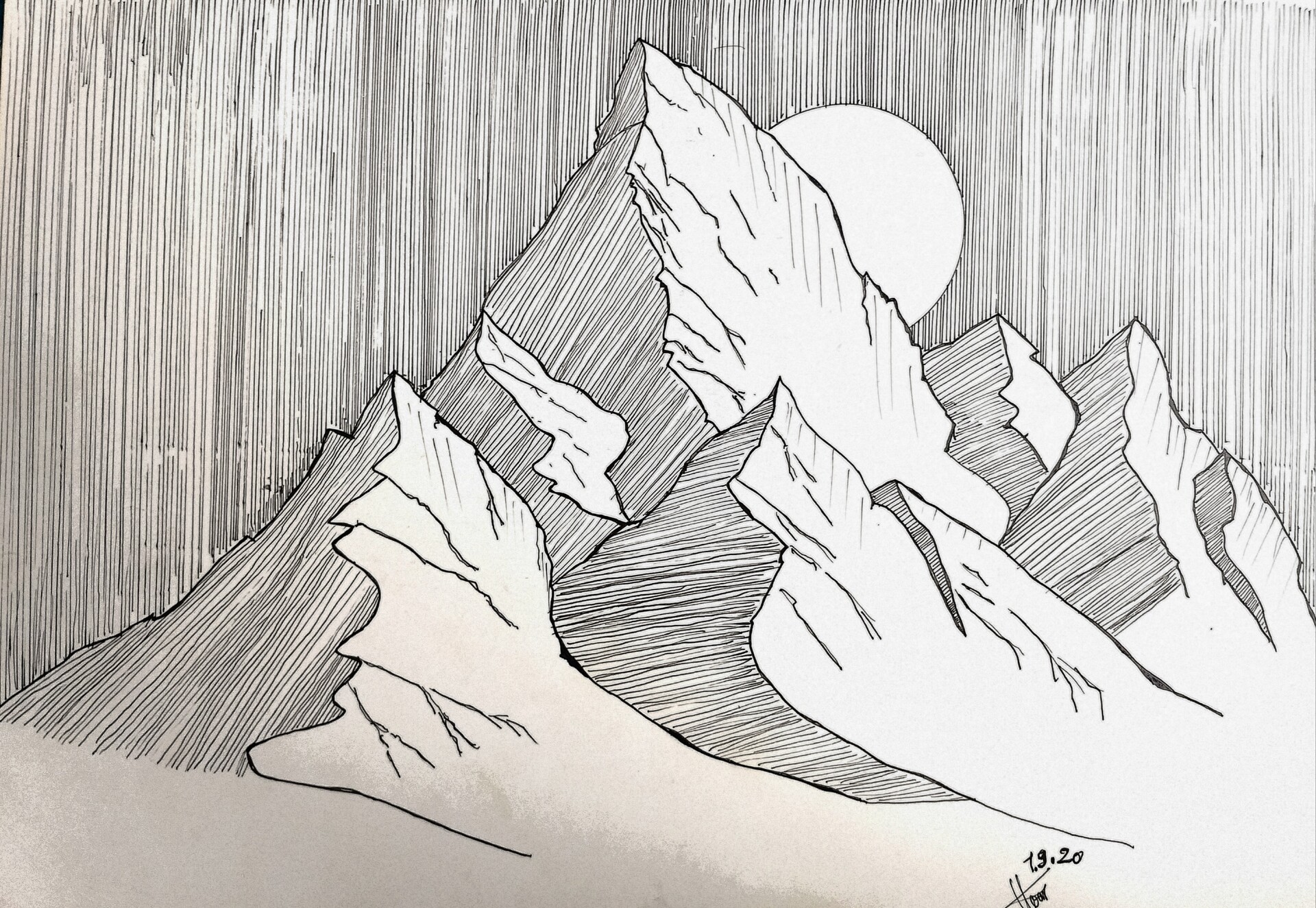 Artstation Redraw Moon Mountain