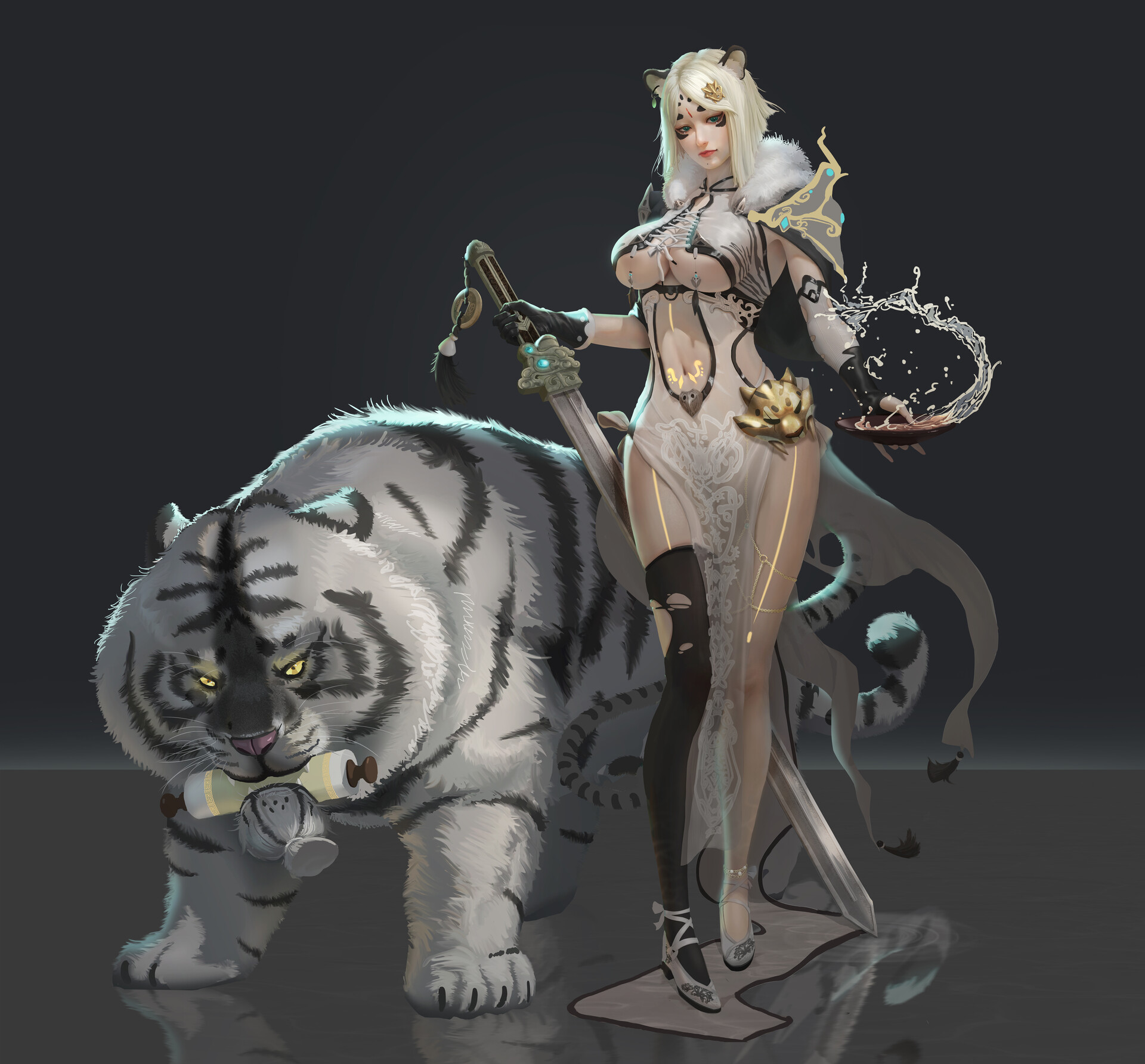 白虎女 ArtStation - 白虎女