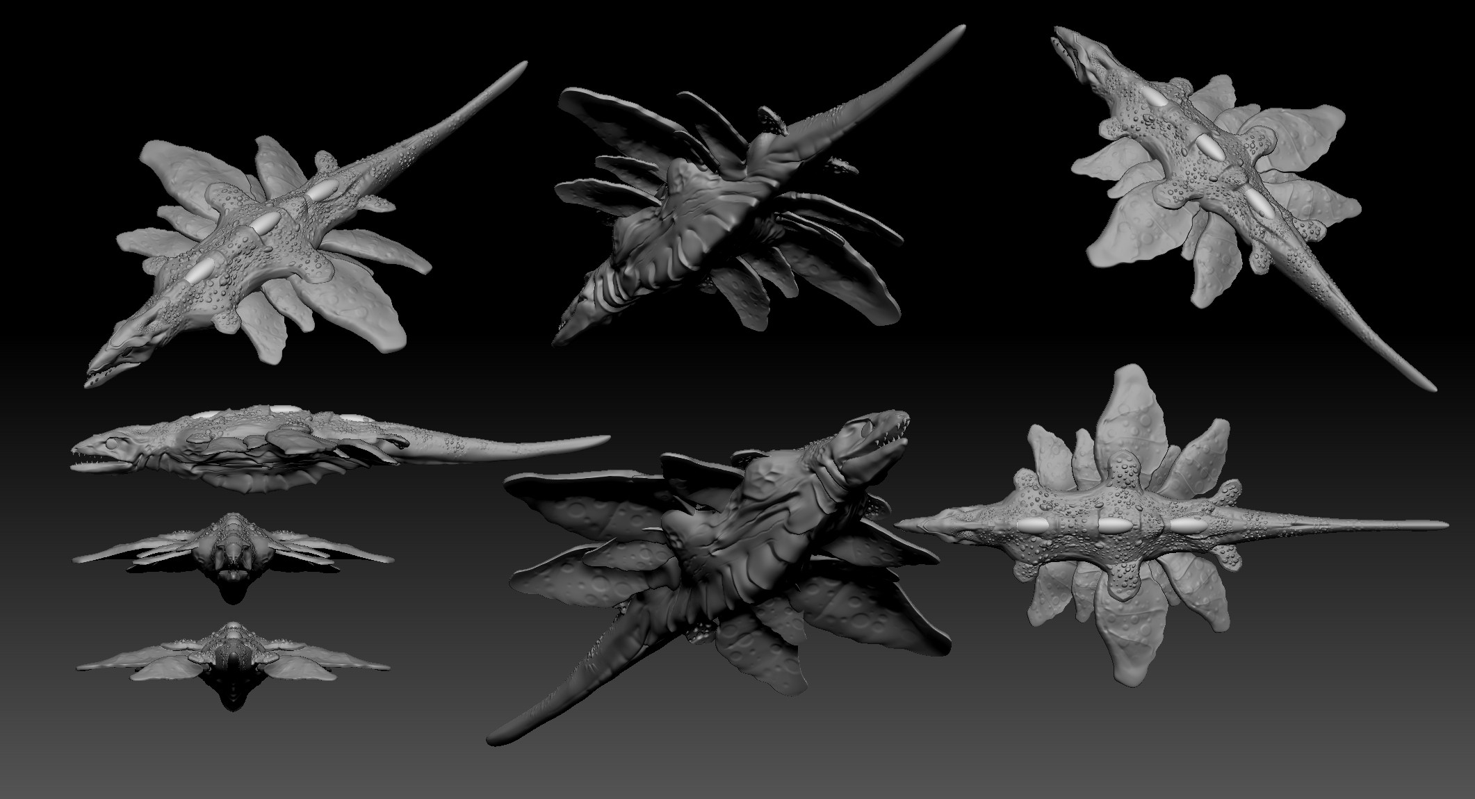 Space Dragon-Baby-   Base Sculpt in Zbrush