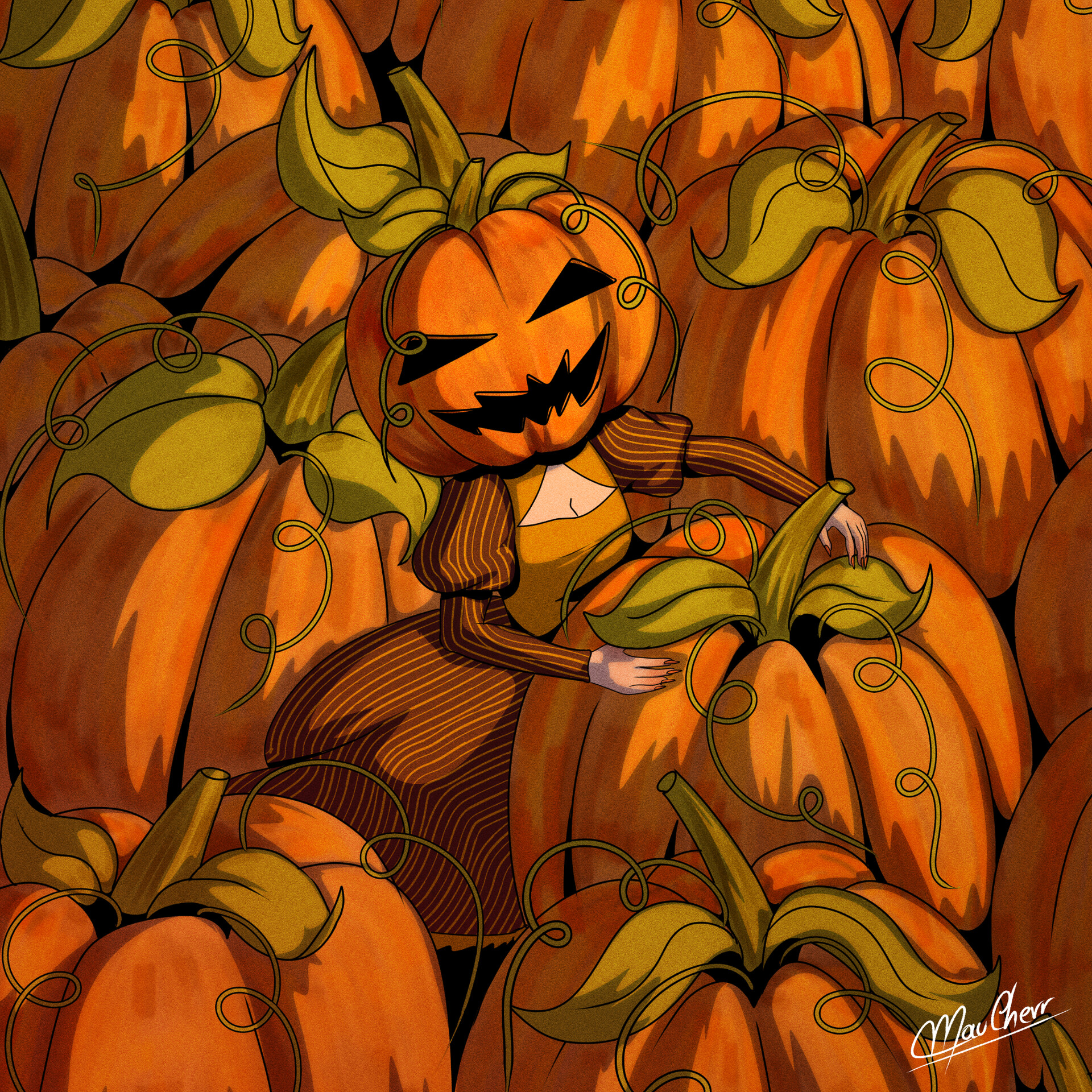 ArtStation - Monster Gals: Pumpkin