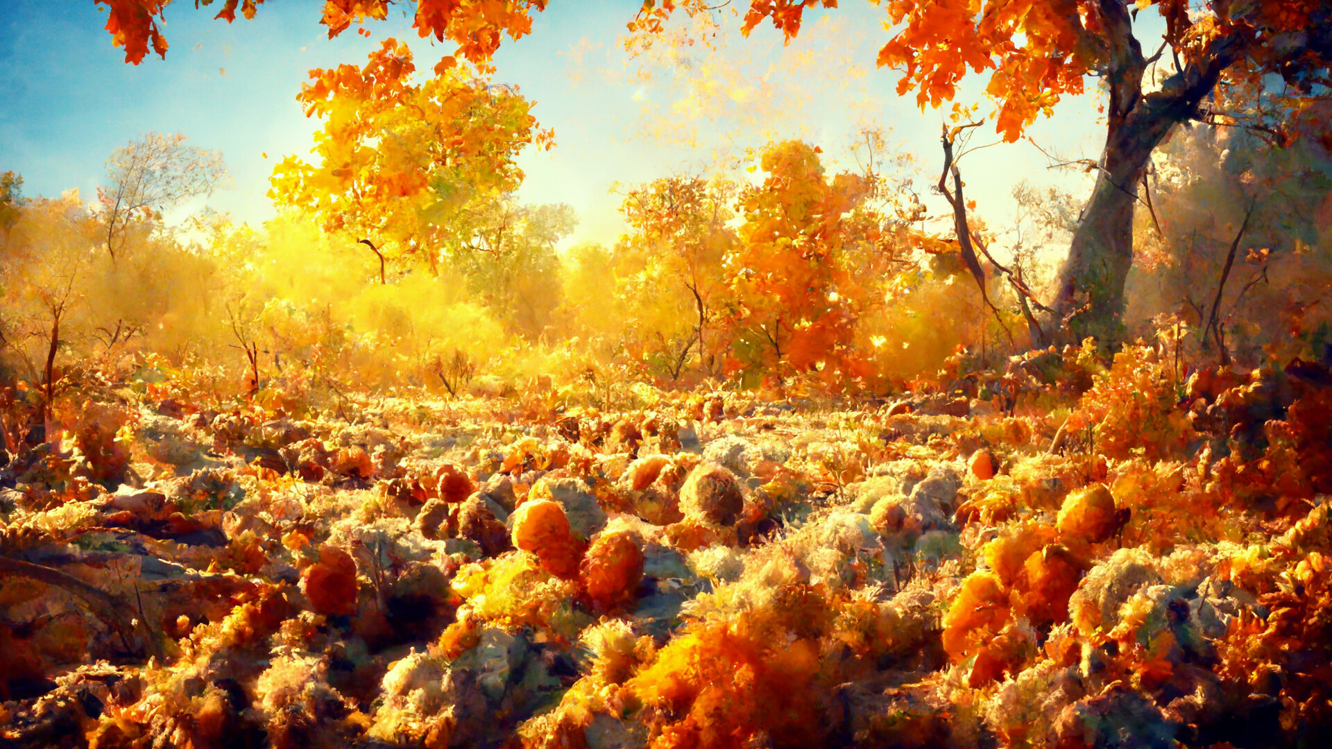 ArtStation - Happy sunny autumn day
