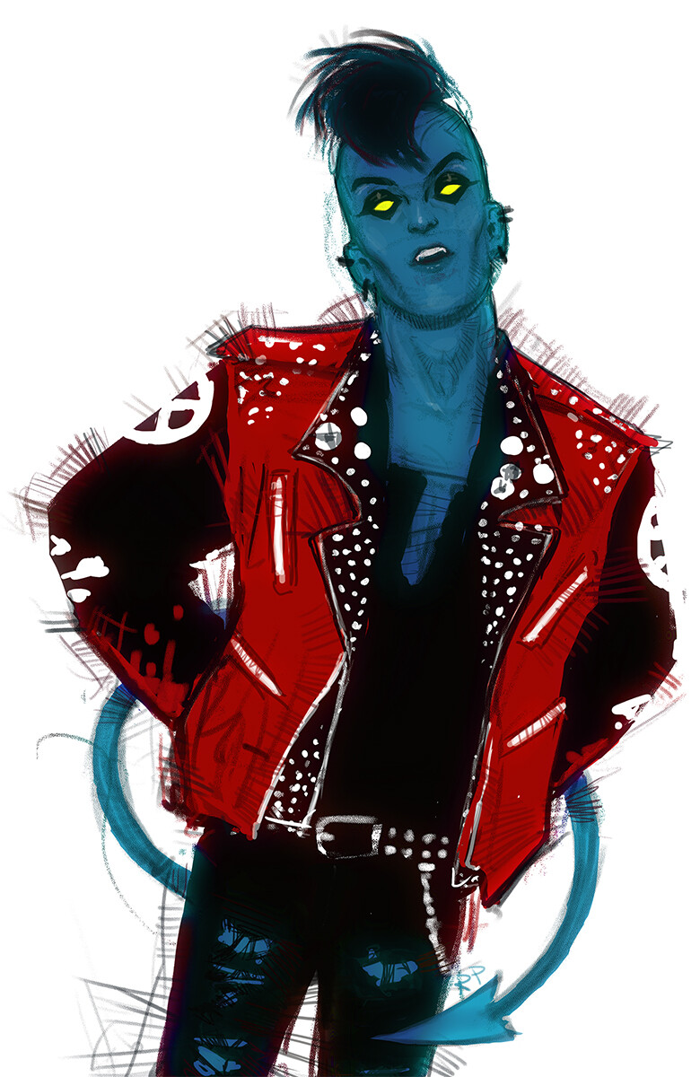 Nightcrawler Xmen (80s punk version)