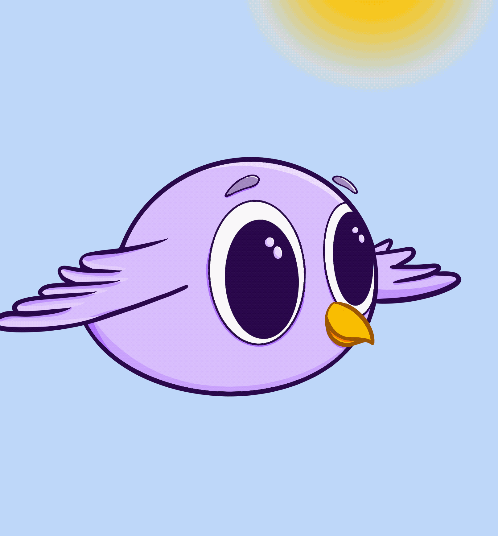 ArtStation - Purple bird gif