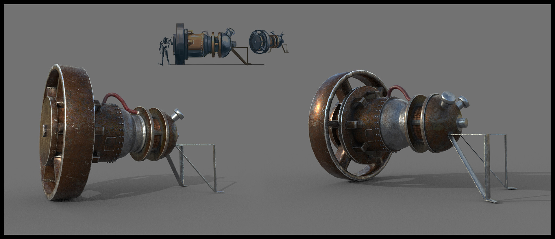 ArtStation Tesla coil 3d game asset