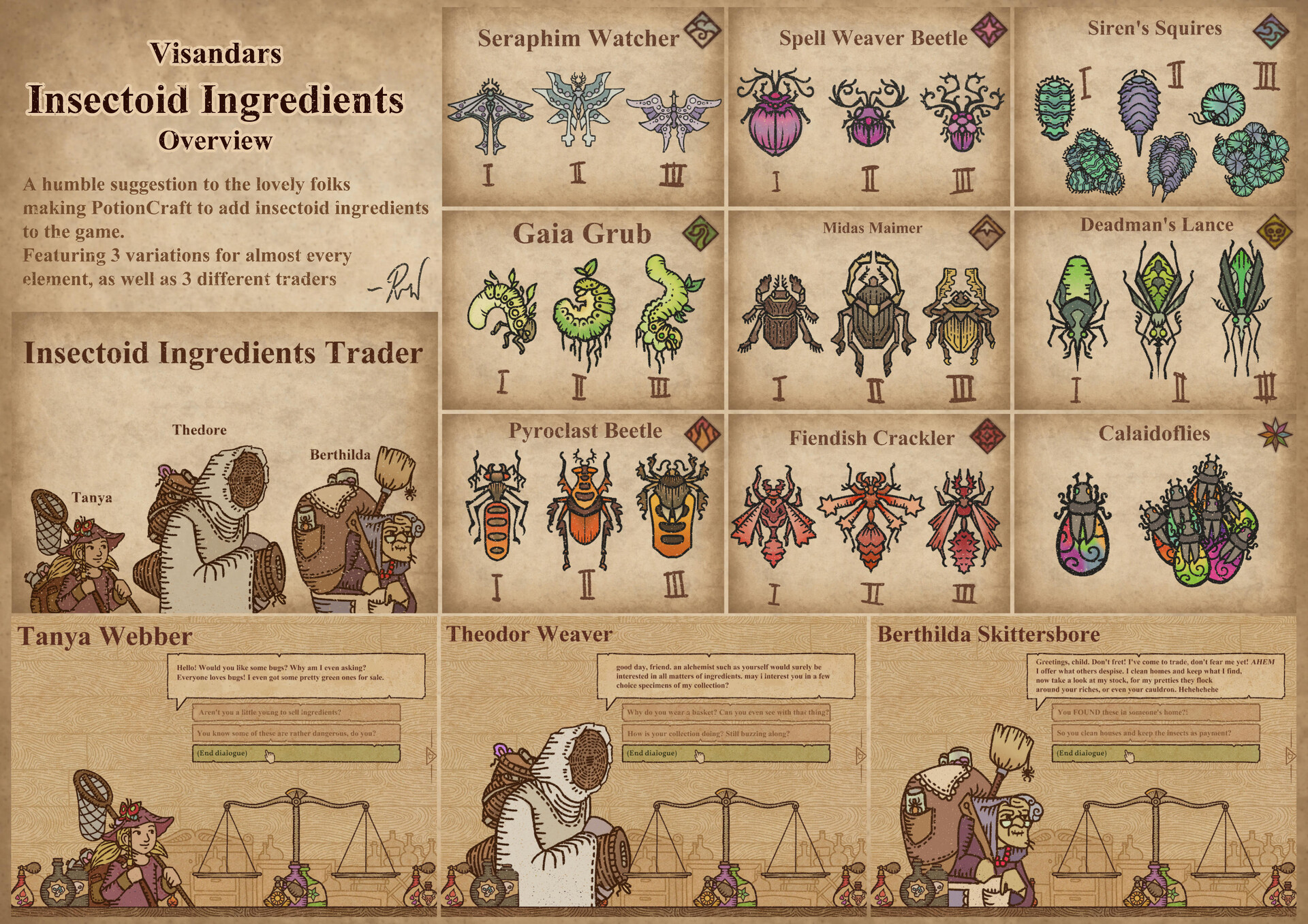 ArtStation Insectoid Ingredient suggestion (Potioncraft)